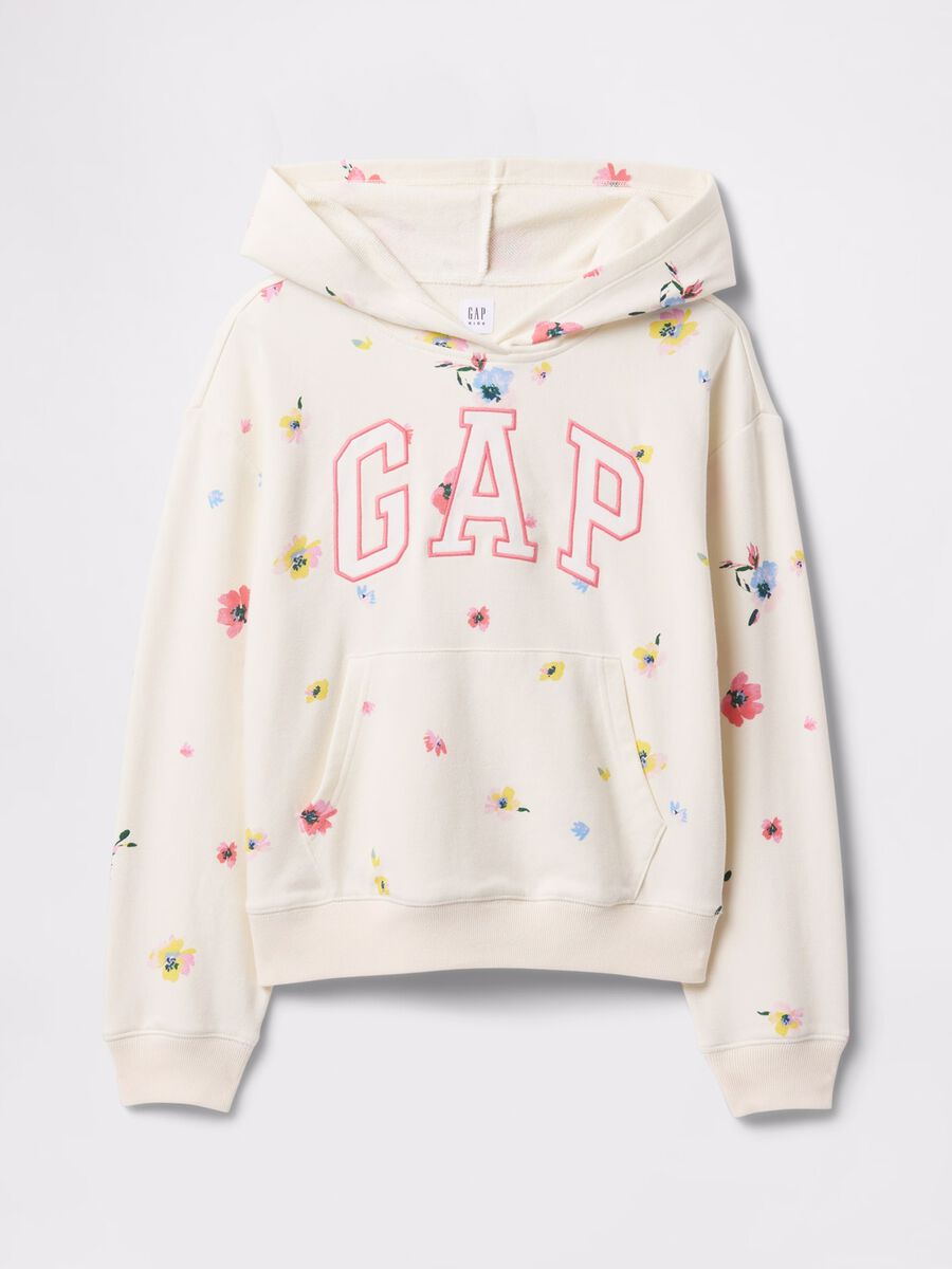 Felpa con cappuccio GAP Kids floreale Bambina_4