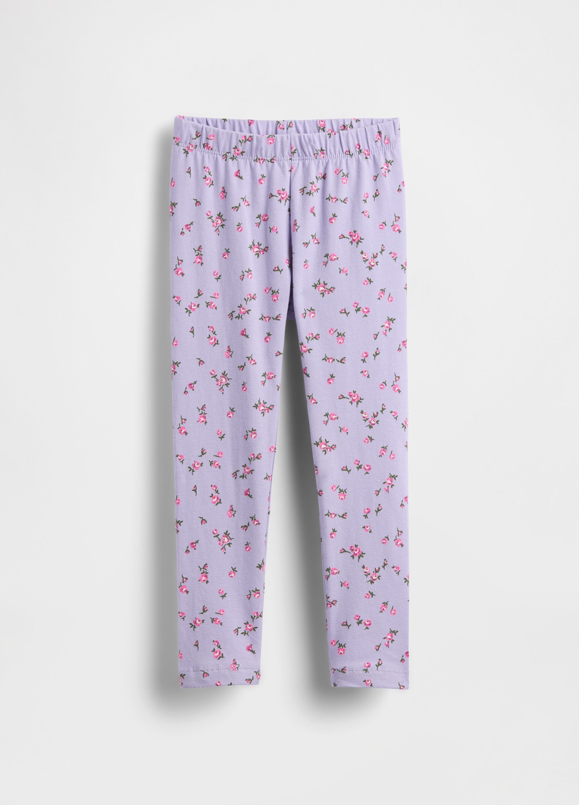 Leggings viola in cotone elasticizzato