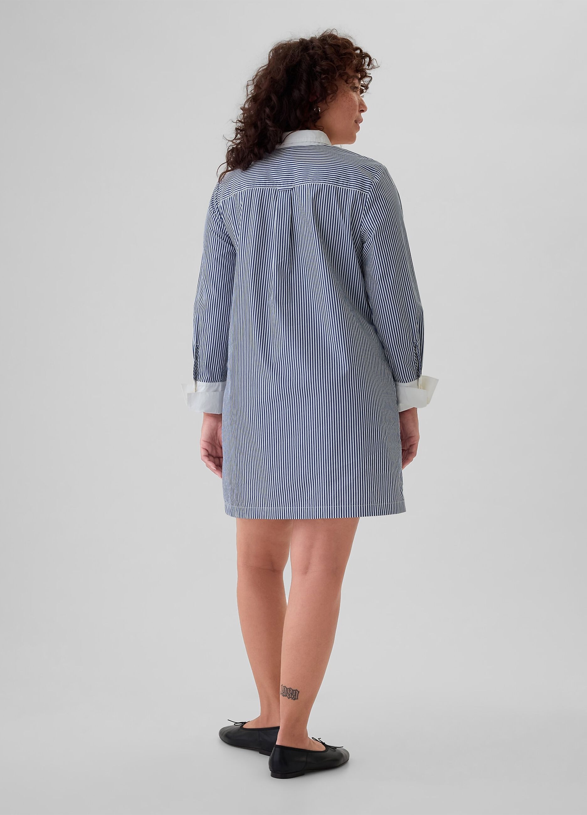 Short shirt dress with stripes_5