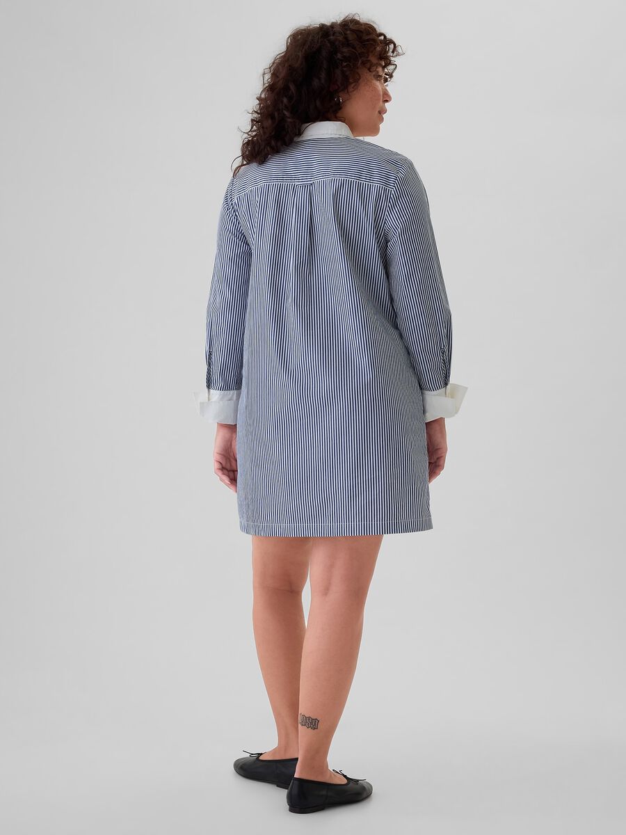 Vestito corto chemisier a righe Donna_5