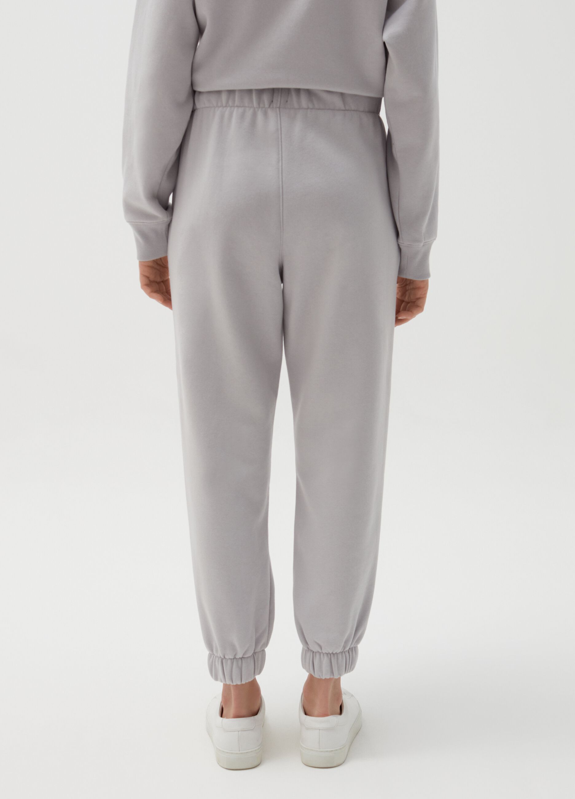 Plush joggers with logo print_2