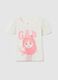 T-shirt da bambina in puro cotone bianca_0