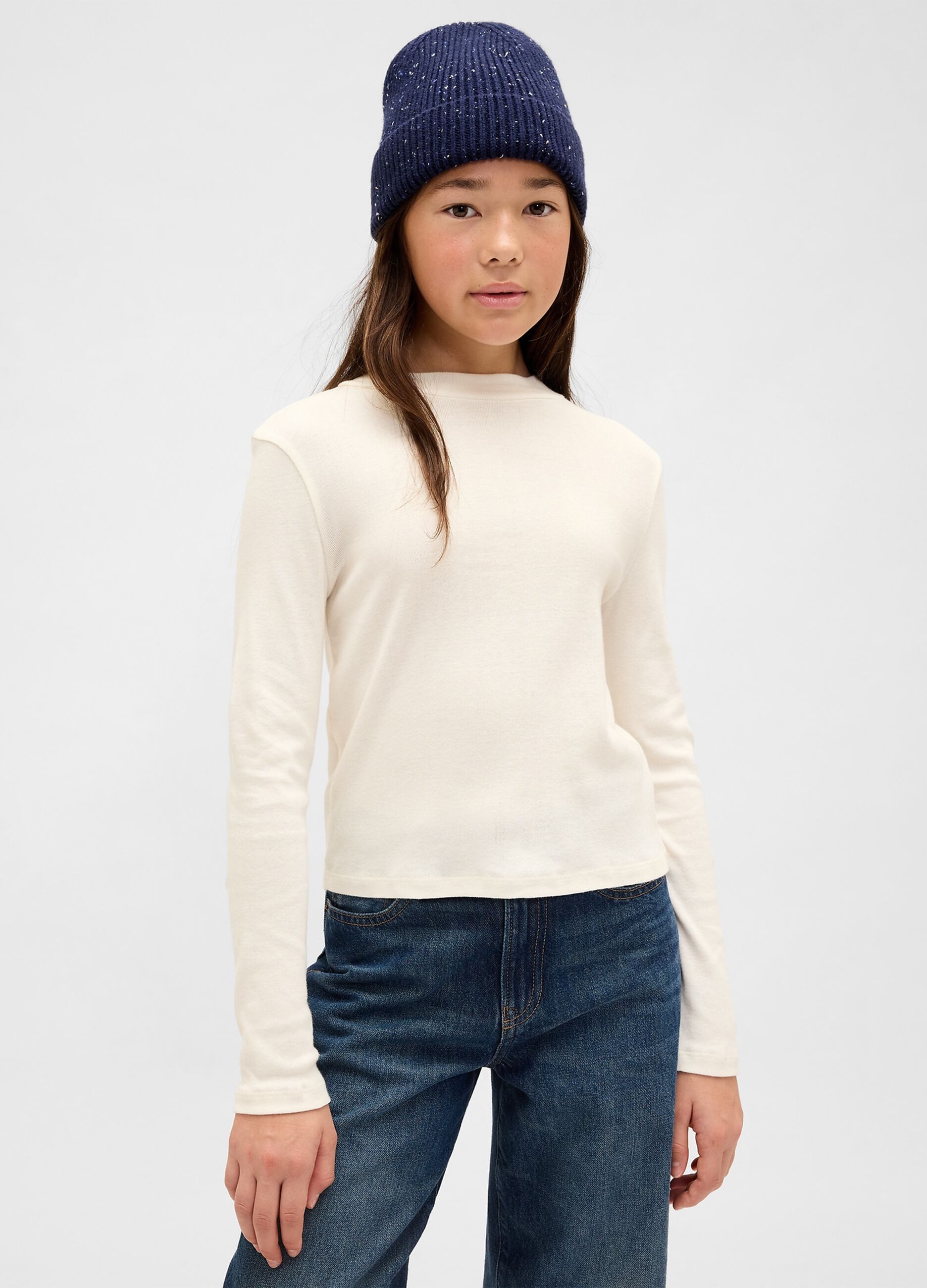 White Long-Sleeve Cotton Shirt