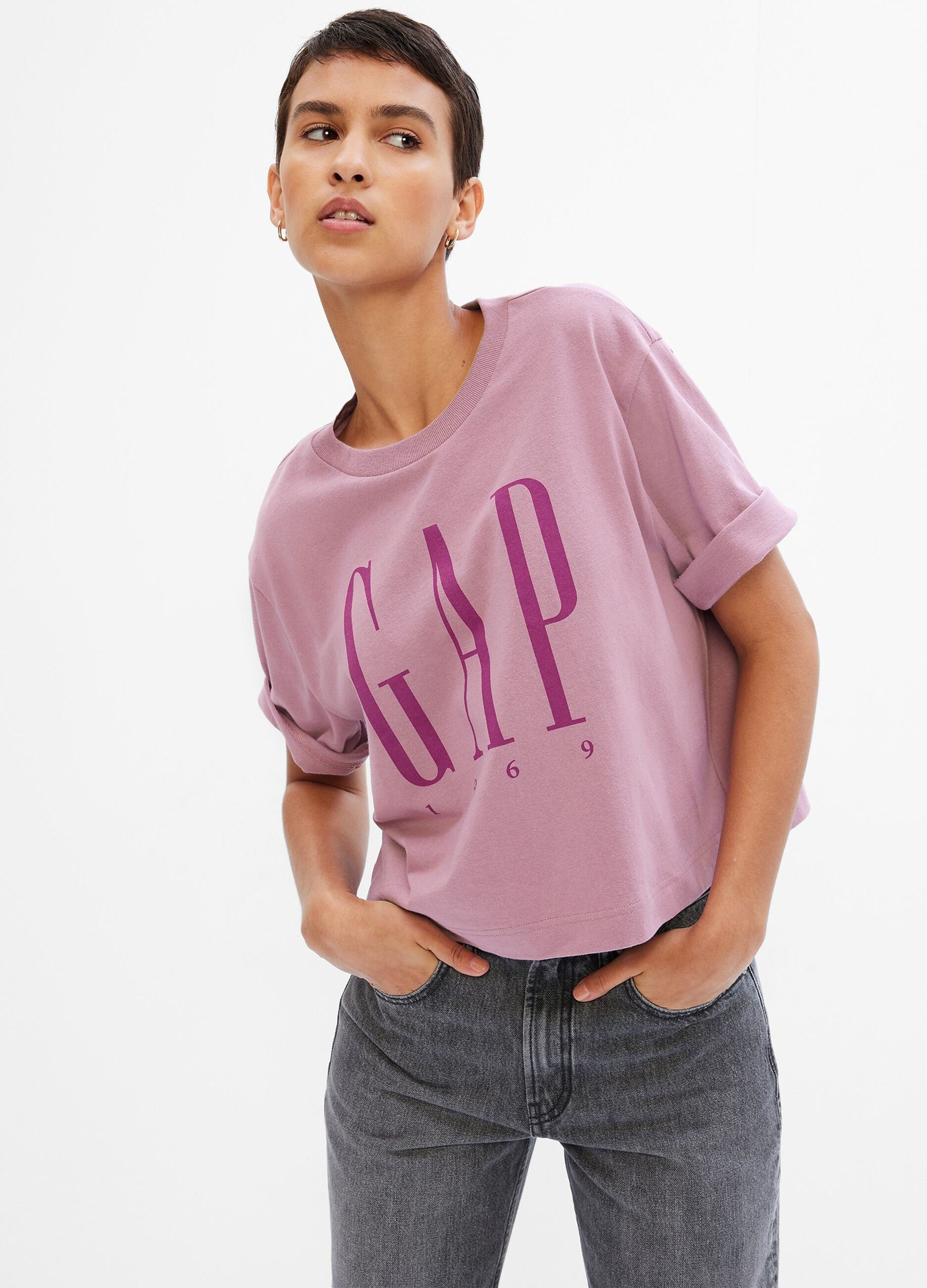 Oversized T-shirt with logo print