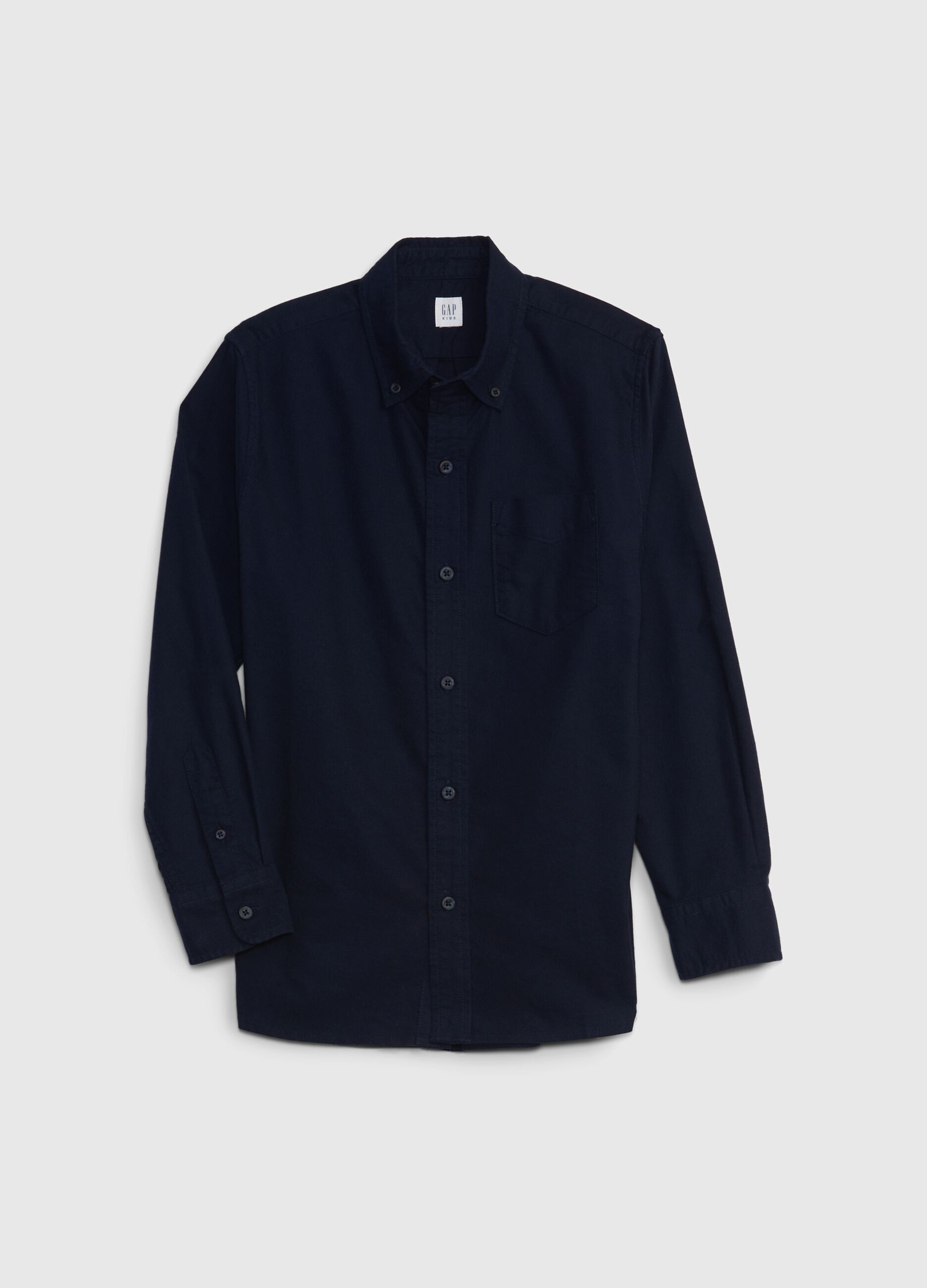 Oxford cotton shirt with pocket