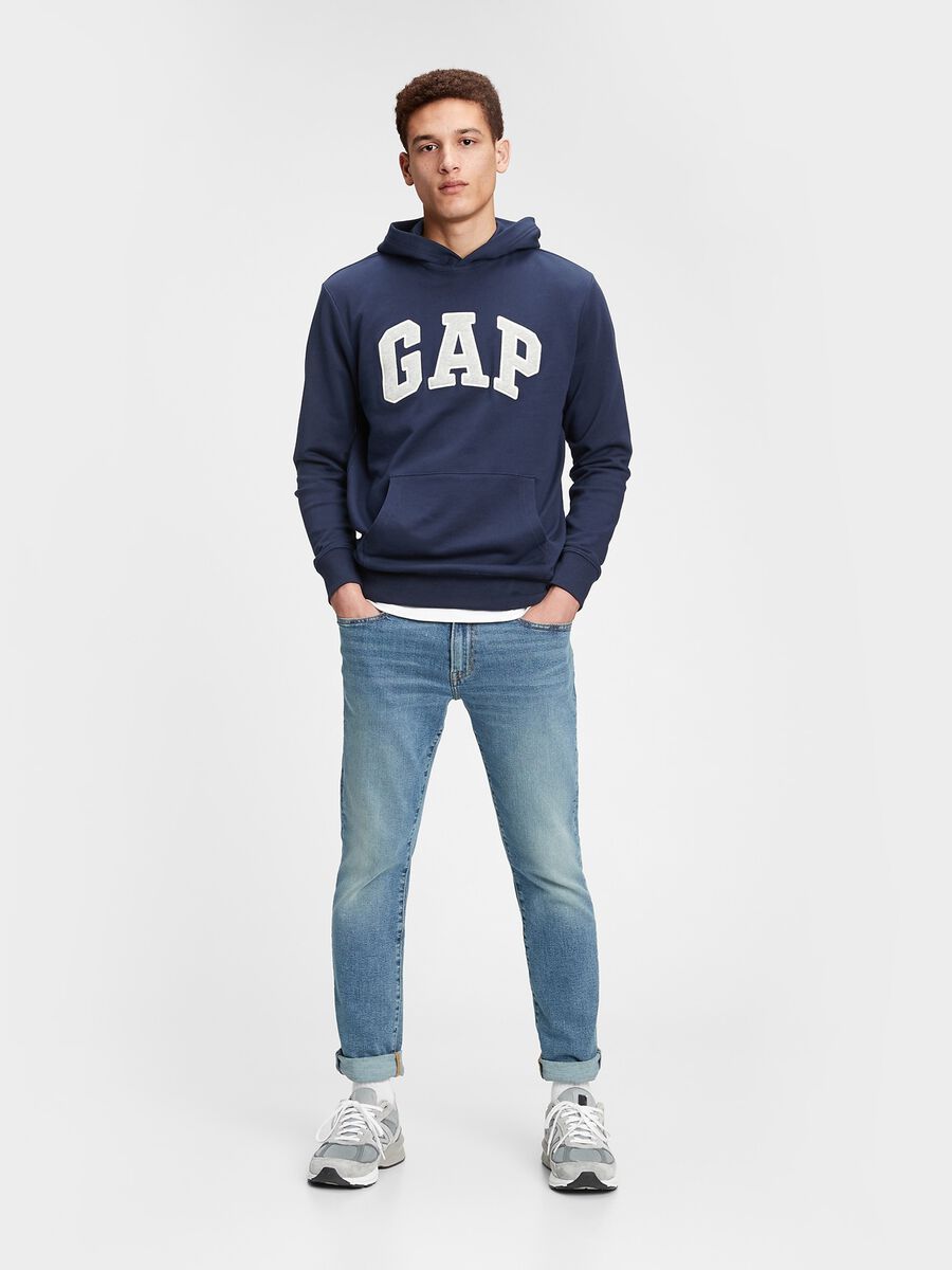 Felpa in French Terry con ricamo logo Uomo_0
