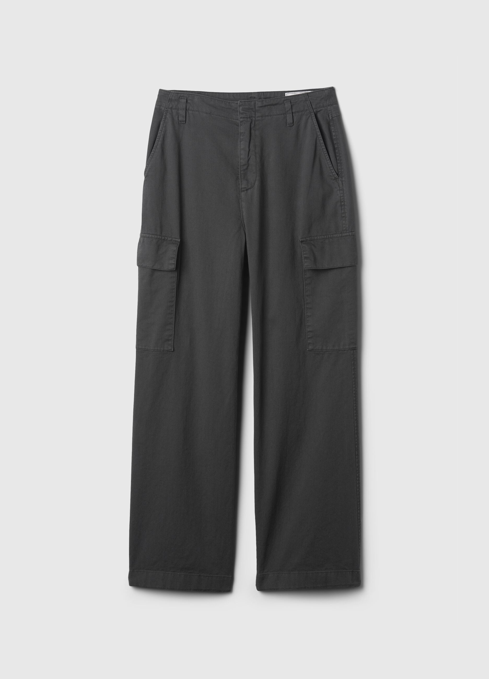 Pantaloni cargo loose fit in cotone_4