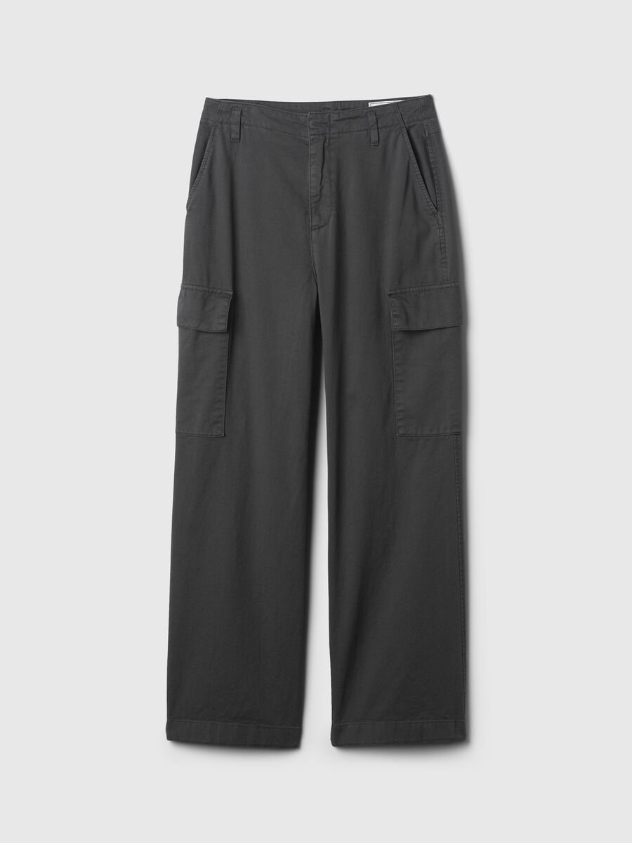 Pantaloni cargo loose fit in cotone Donna_4