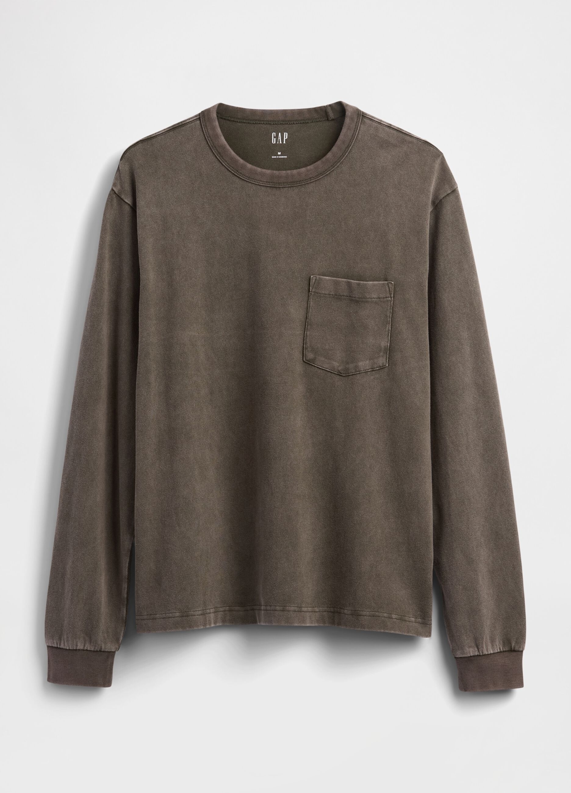 Brown long-sleeve cotton shirt_4