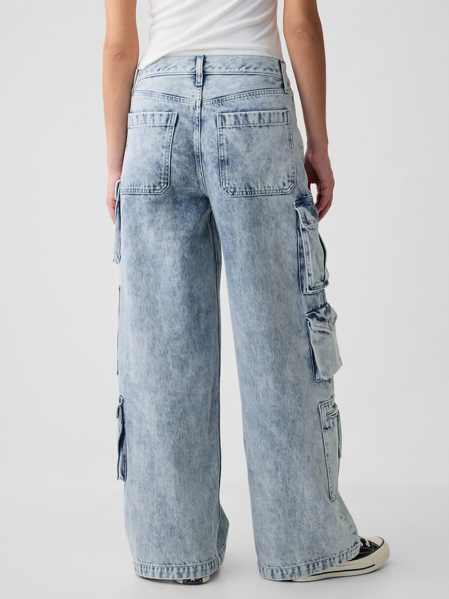 Jeans cargo baggy fit multitasche Donna_2
