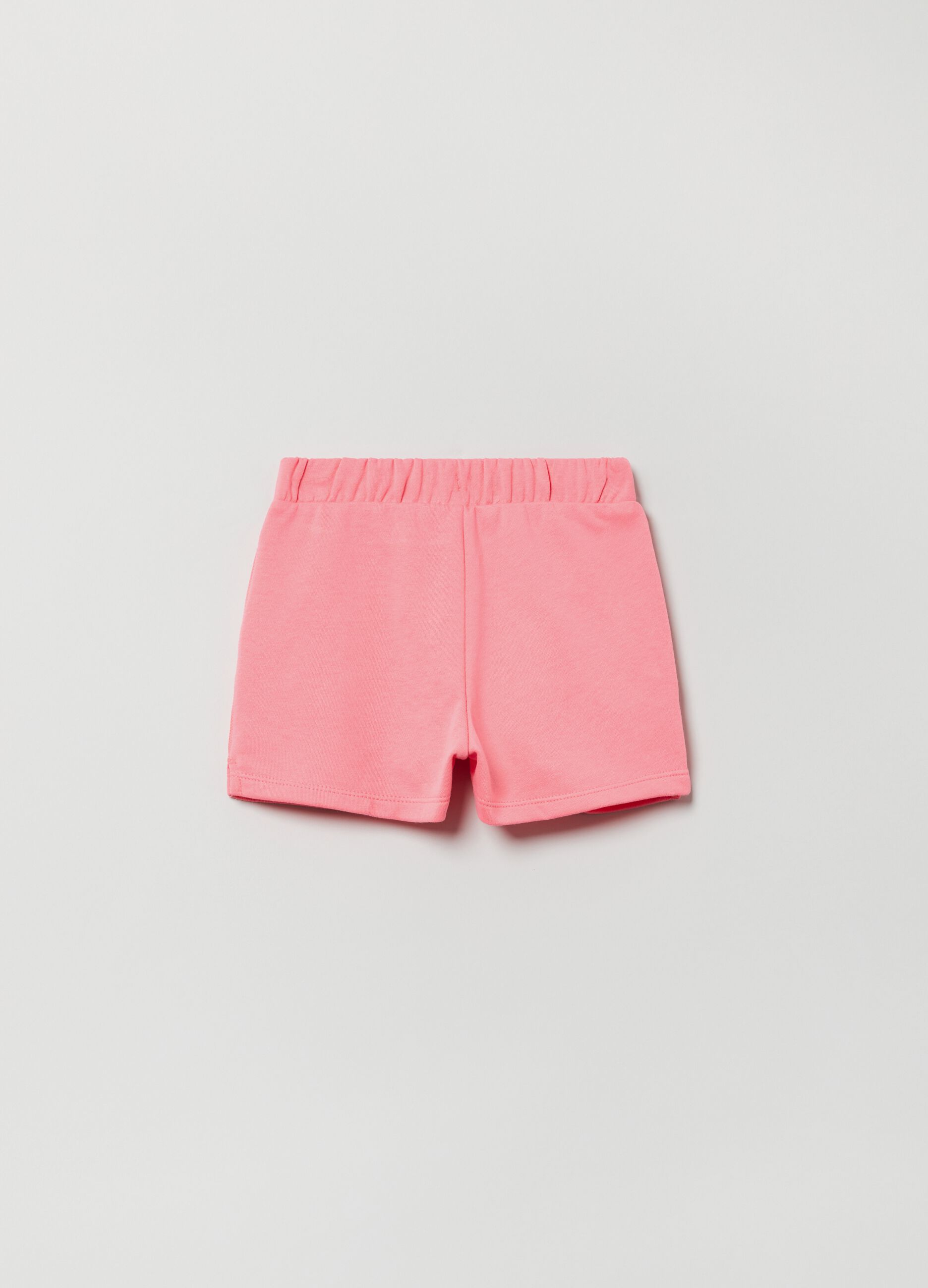 Shorts con coulisse e stampa logo_1