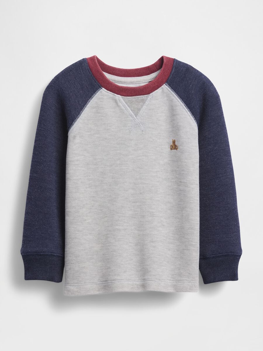 Grey Cotton Blend T-Shirt Boy_0