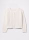White cotton cardigan with pointelle motif_1