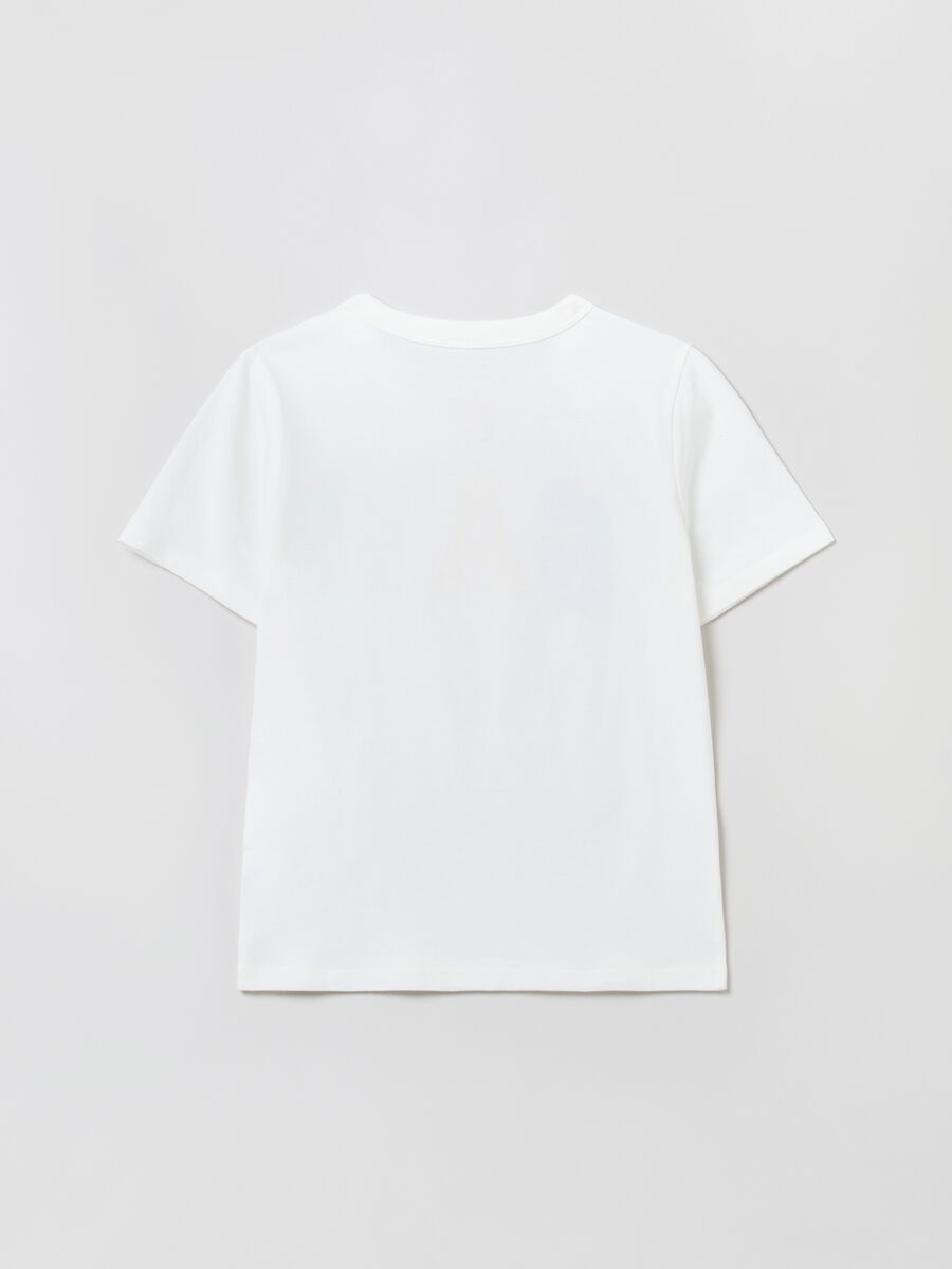 T-shirt in cotone con stampa logo Bambino_1