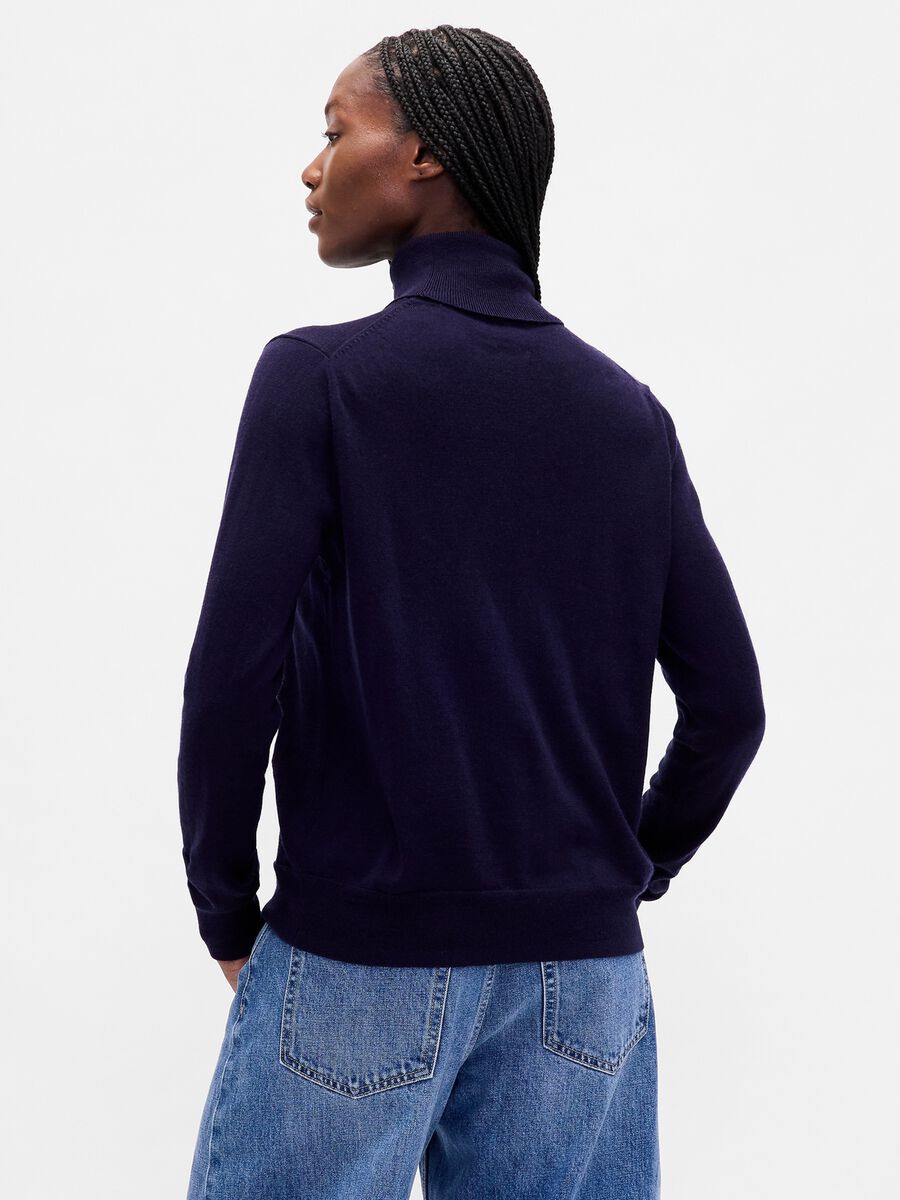 Pullover collo alto in lana Donna_2