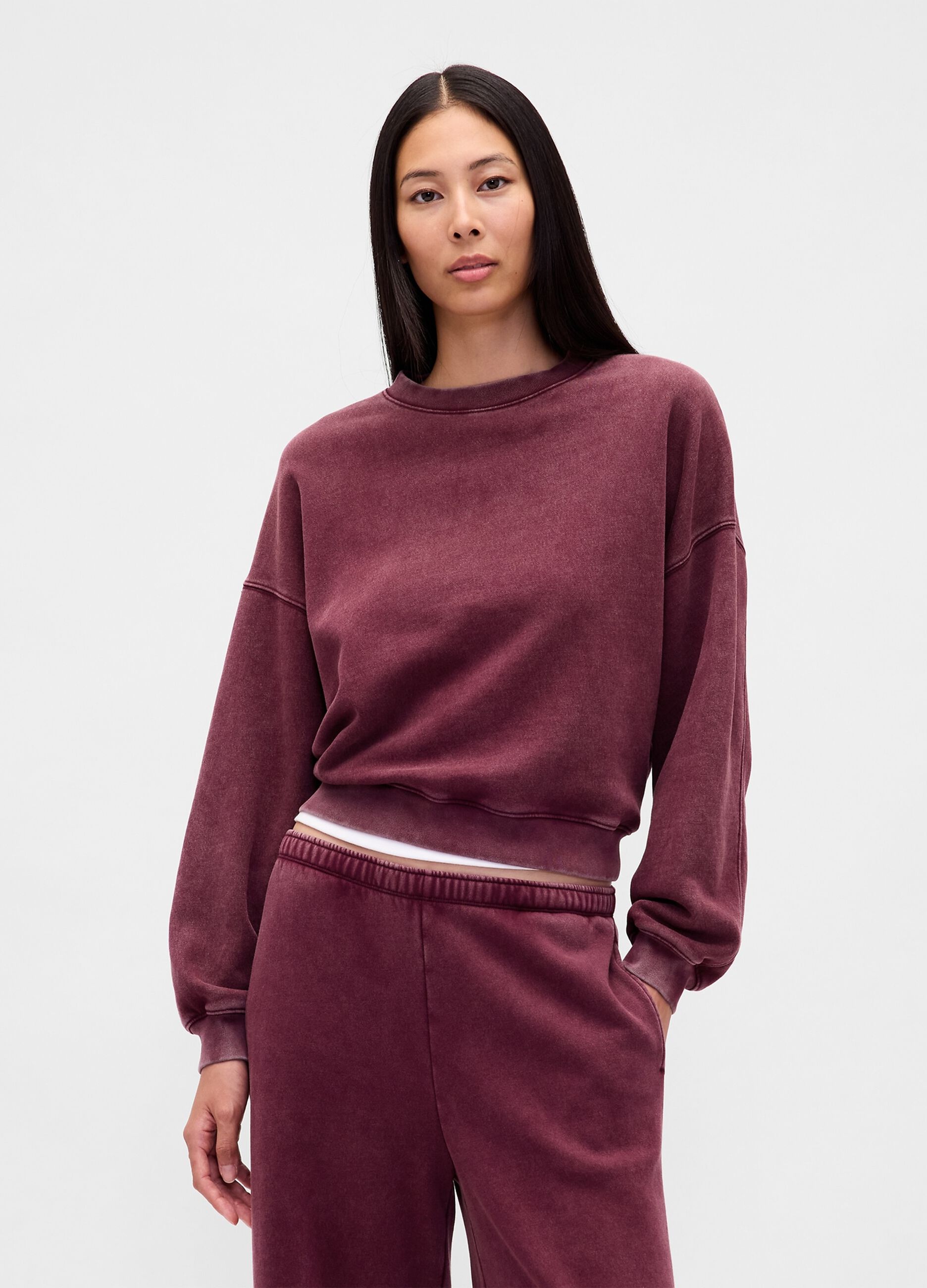 Felpa viola in misto cotone