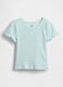T-shirt con maniche arricciate_0