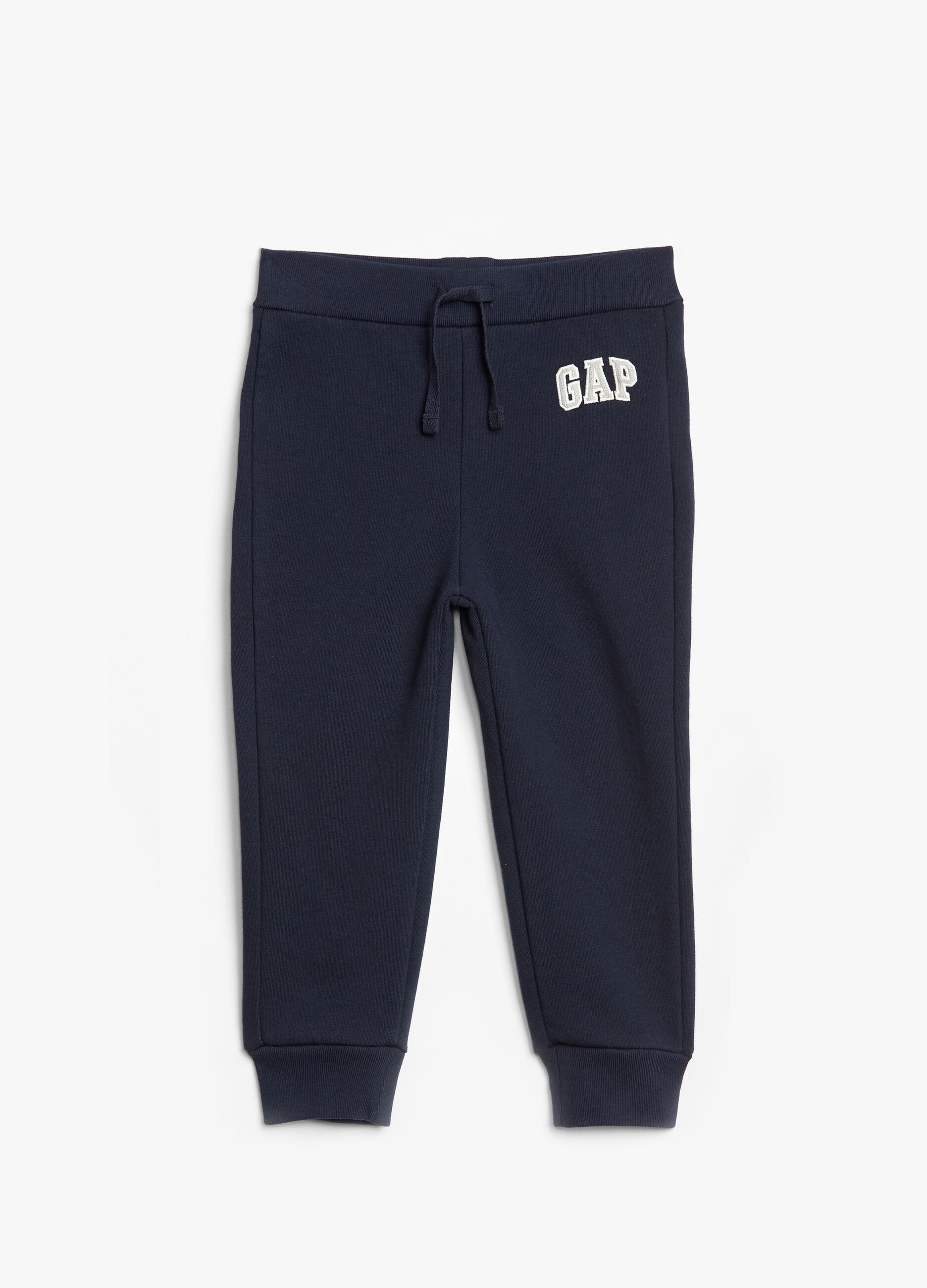 Fleece joggers with logo embroidery