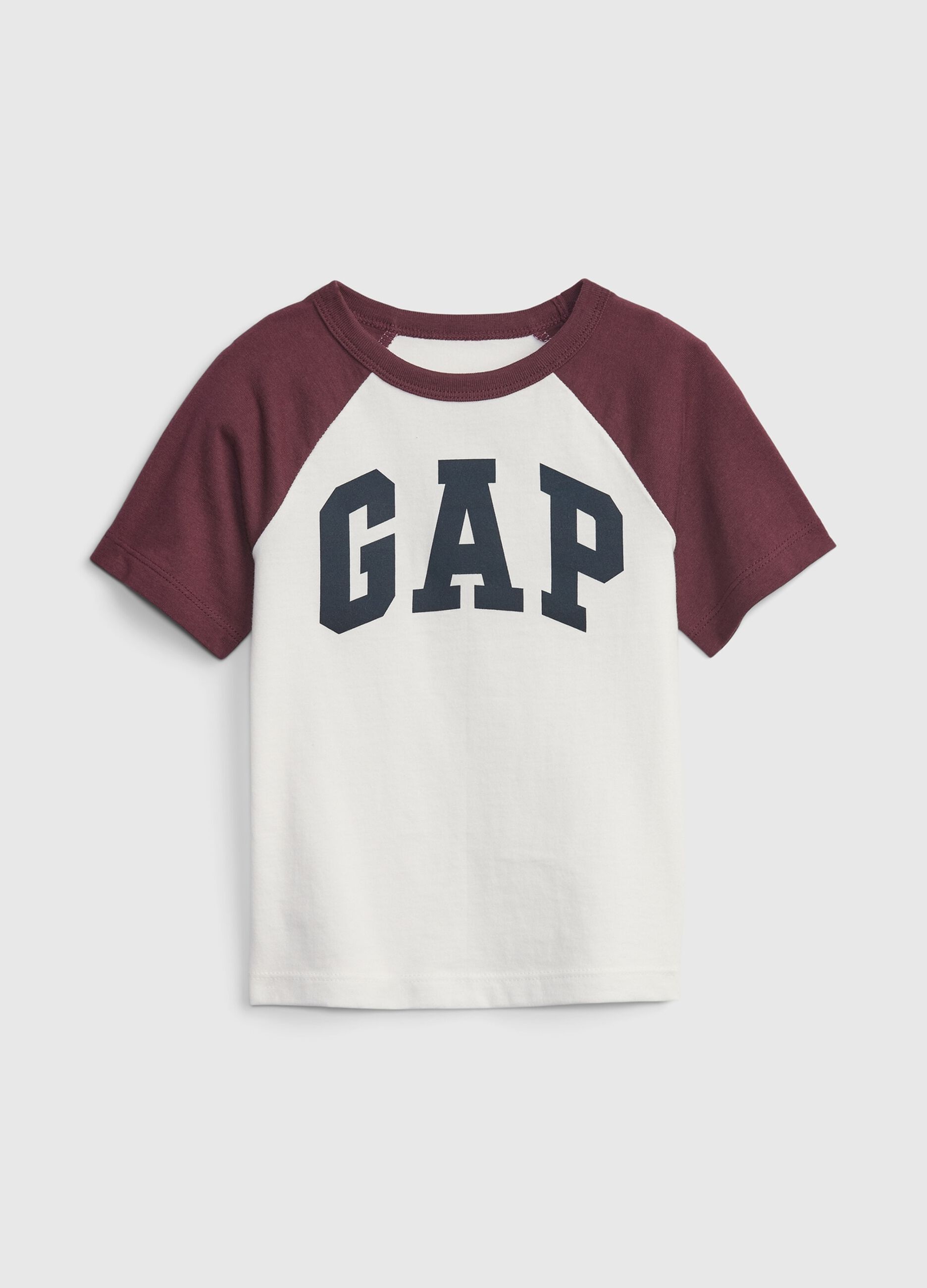 T-shirt con maniche raglan stampa logo