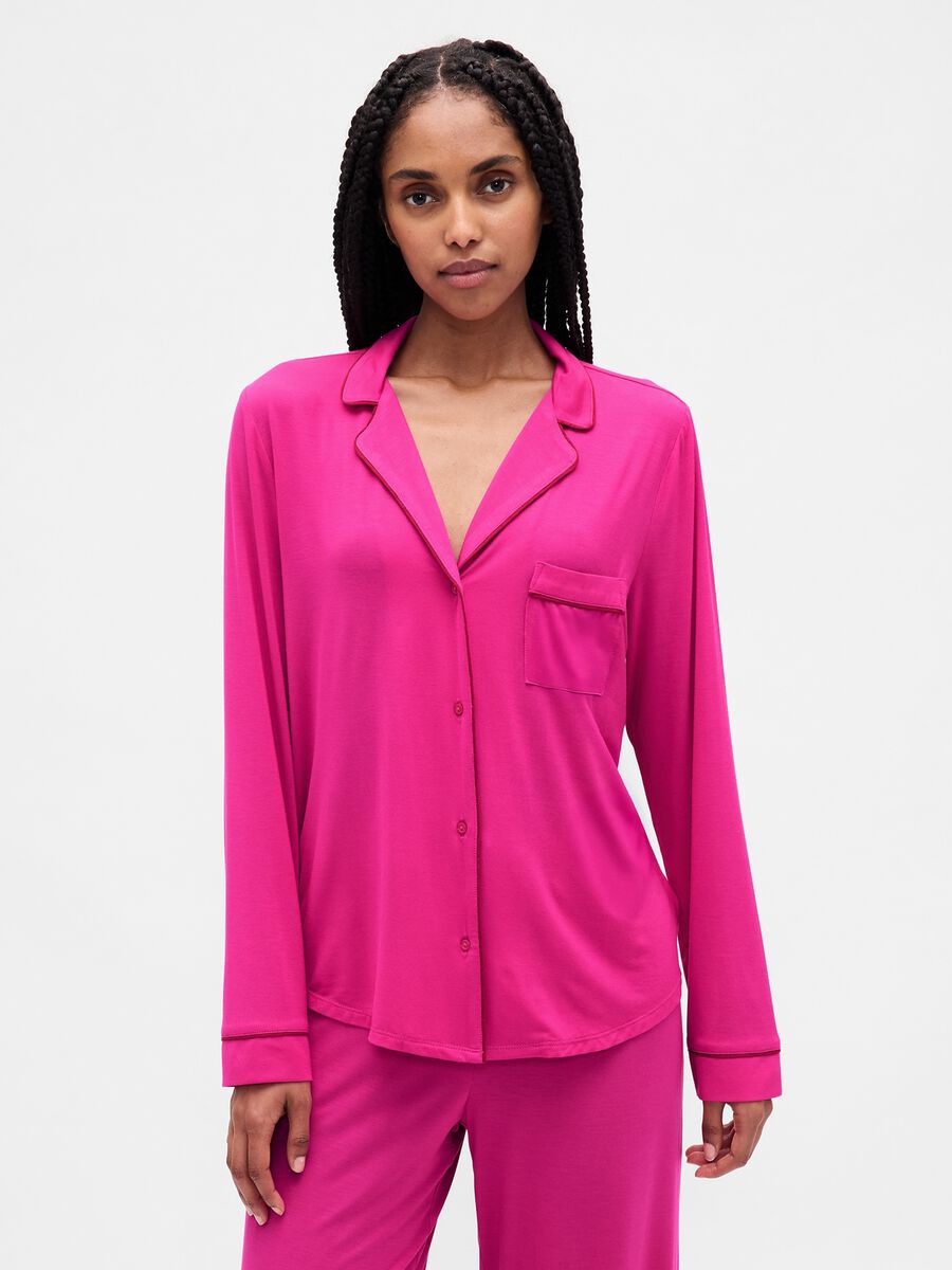 Stretch Modal Pink Pyjamas Woman_0