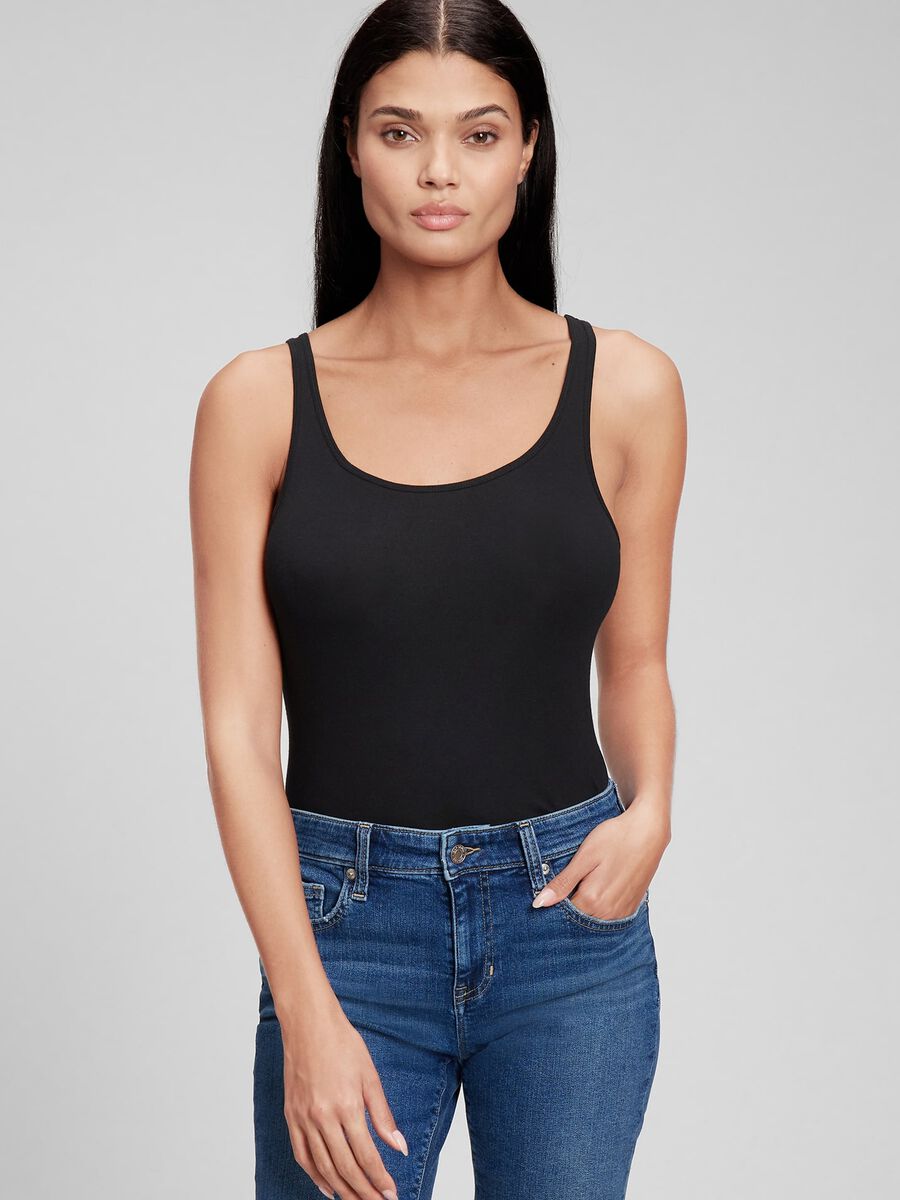 Bipack tank top in cotone stretch Donna_1