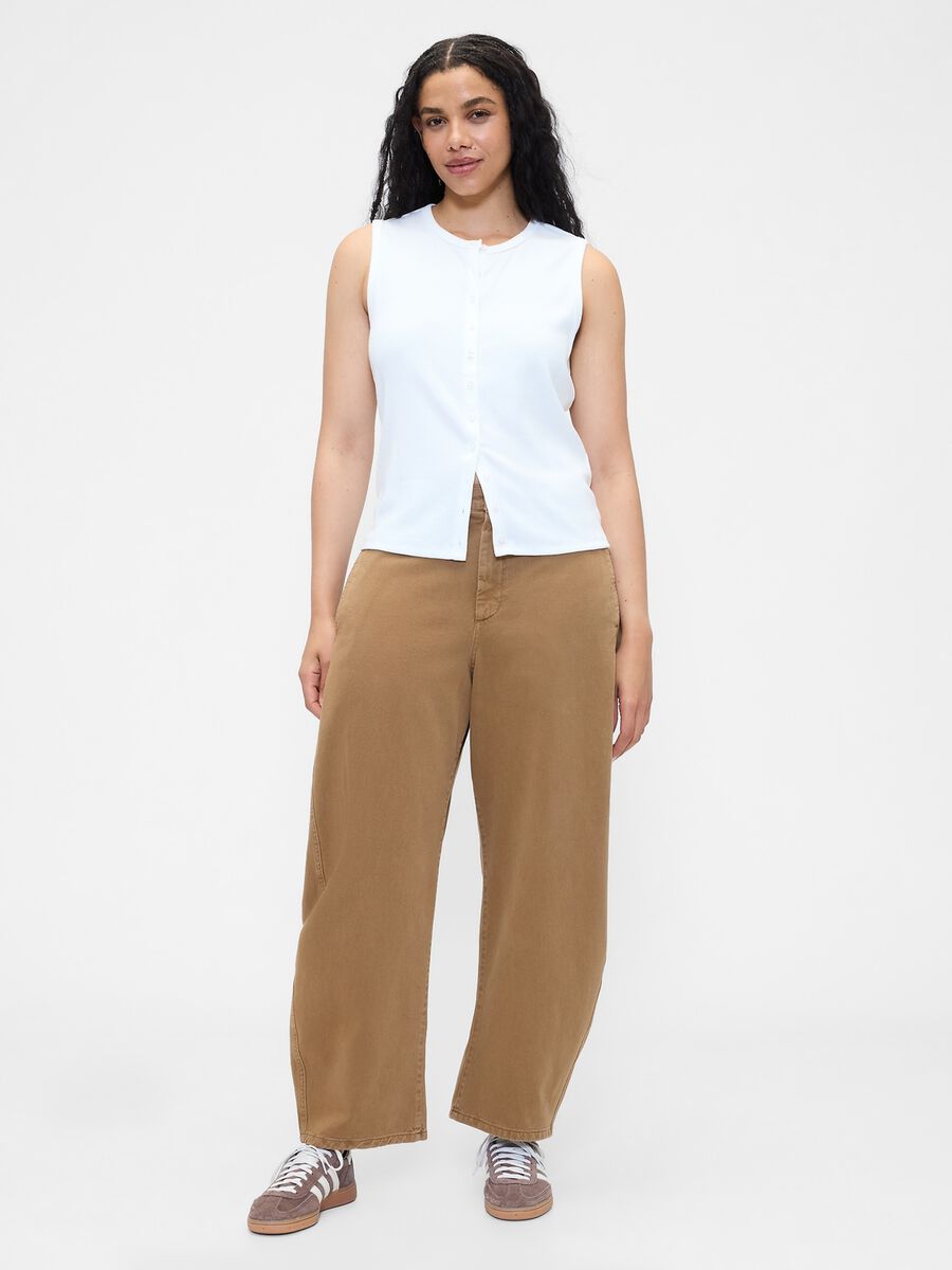 Brown Cotton Trousers Woman_5