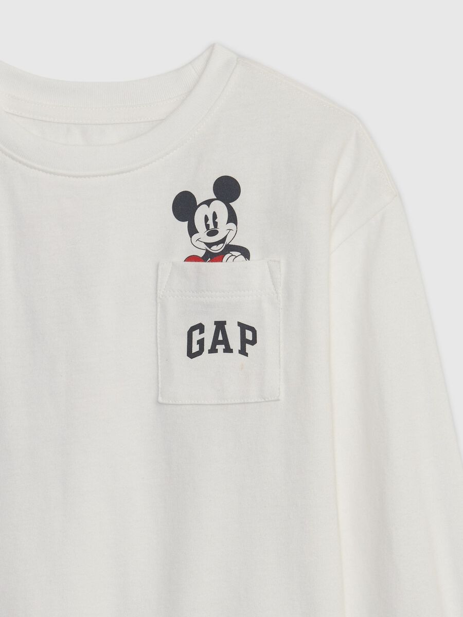 Organic cotton T-shirt with Disney Mickey Mouse print Newborn Boy_2