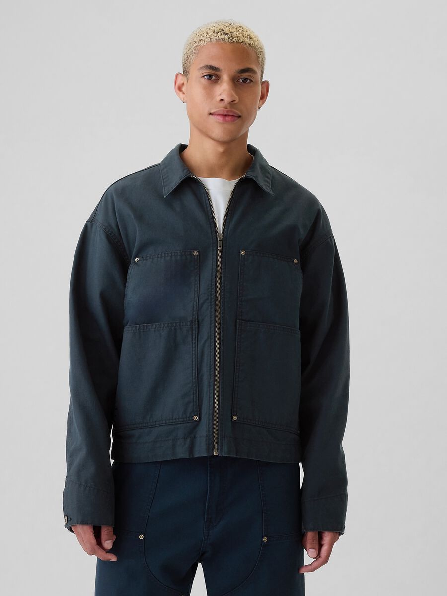 Carpenter jacket in denim Man_0