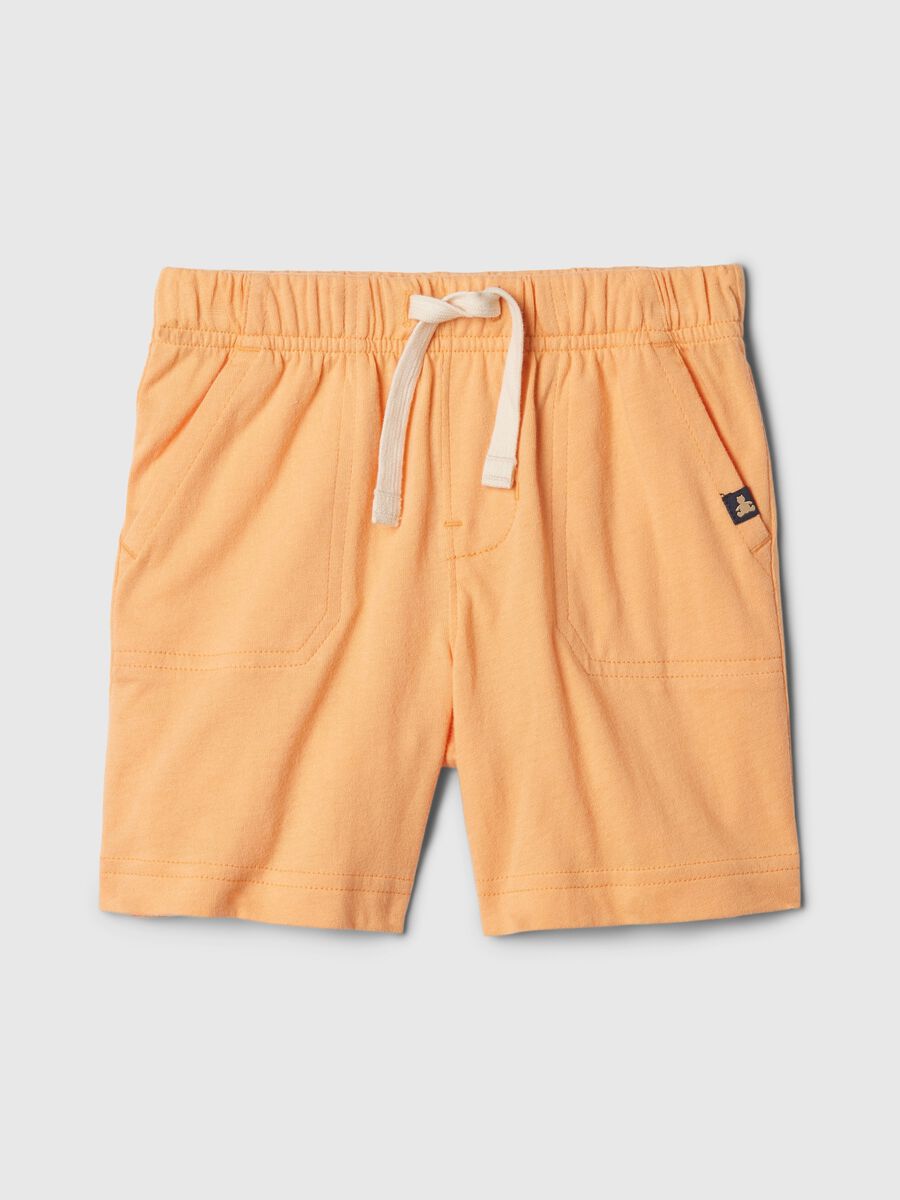 Cotton Bermuda shorts with drawstring Newborn Boy_0