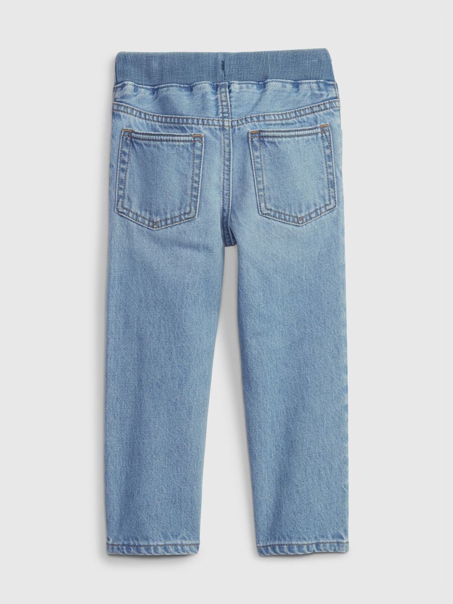 Jeans pull-on con stampa Disney Topolino Bimbo_1