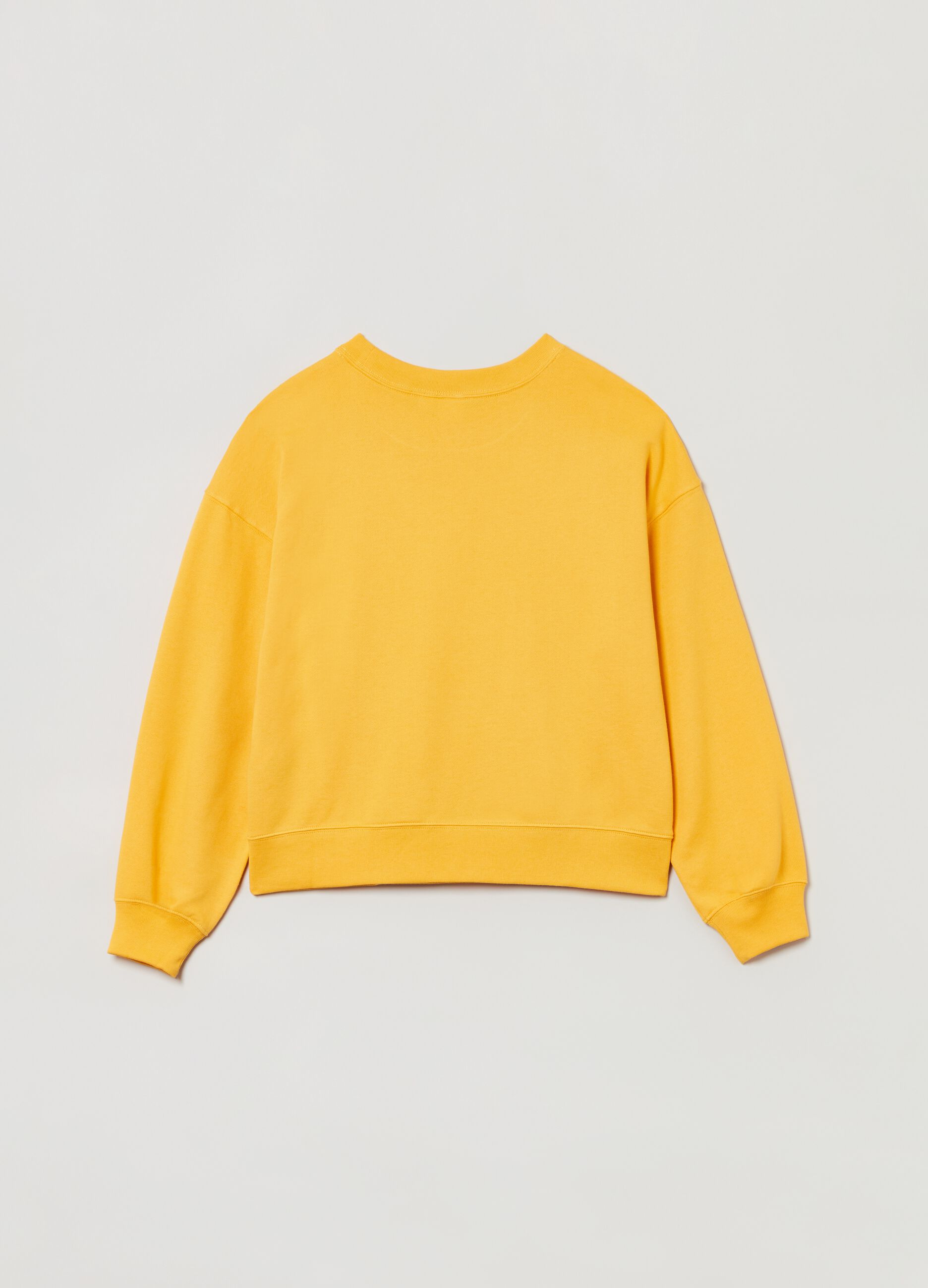 Round neck sweatshirt with Vintage-effect print_1