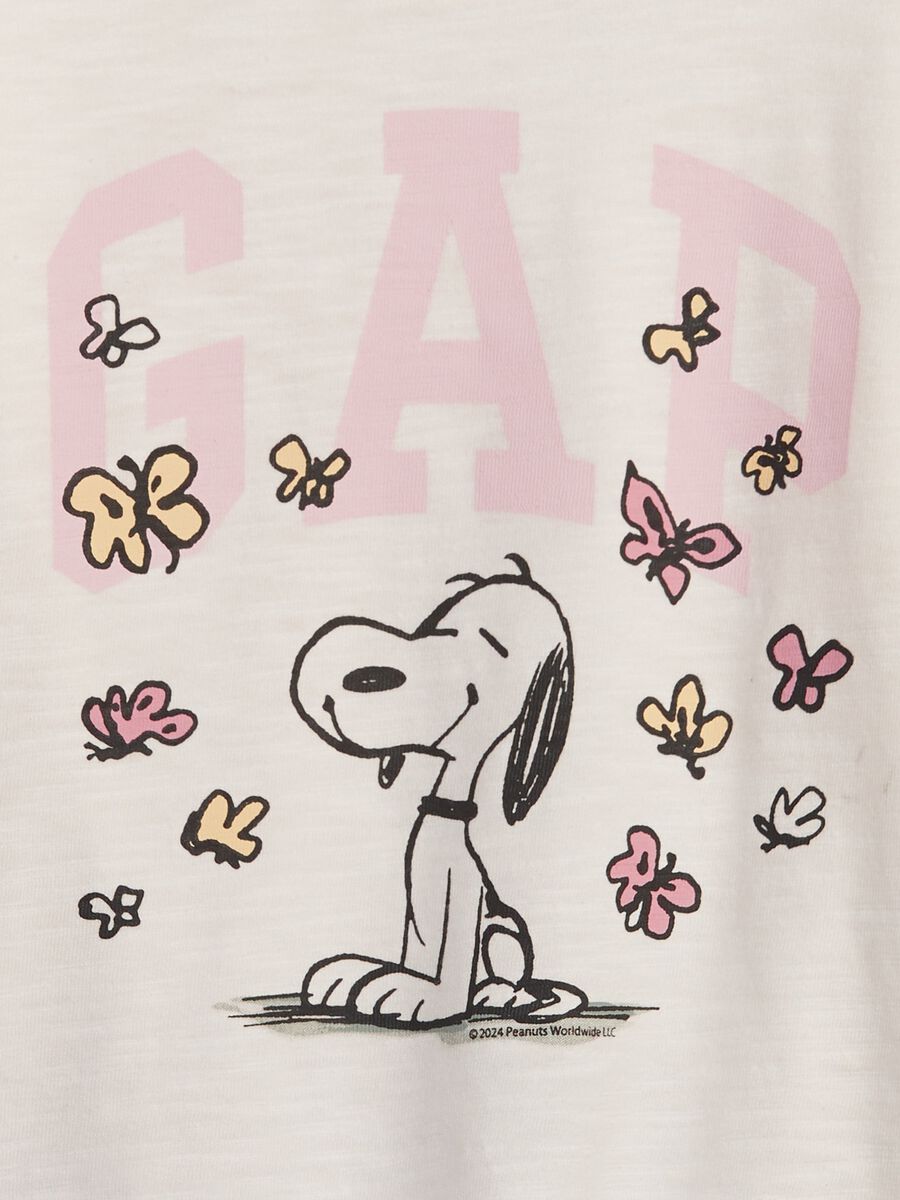 T-shirt a maniche lunghe con stampa Peanuts Snoopy Neonato_2