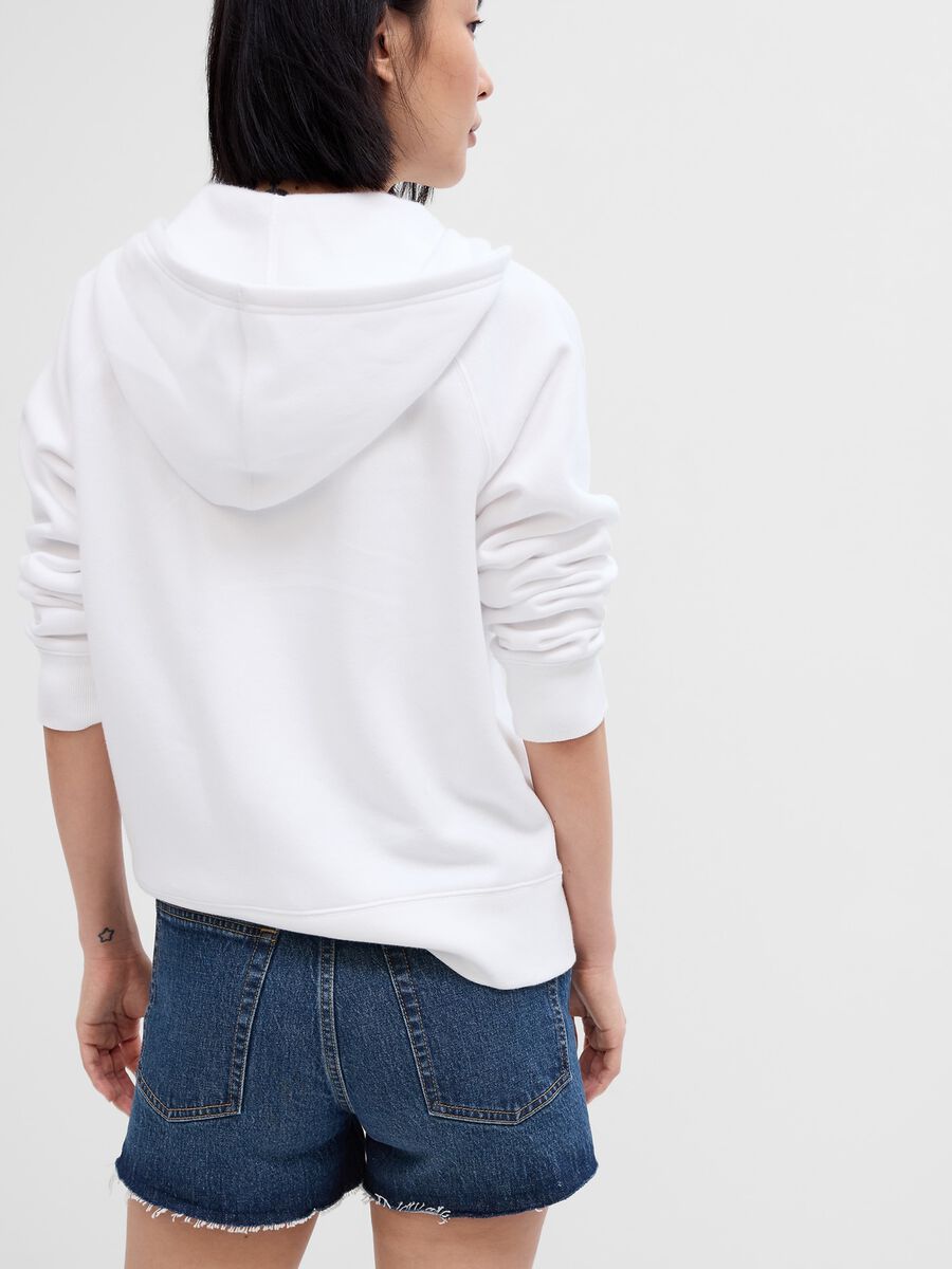 Full-zip con cappuccio ricamo logo Donna_1