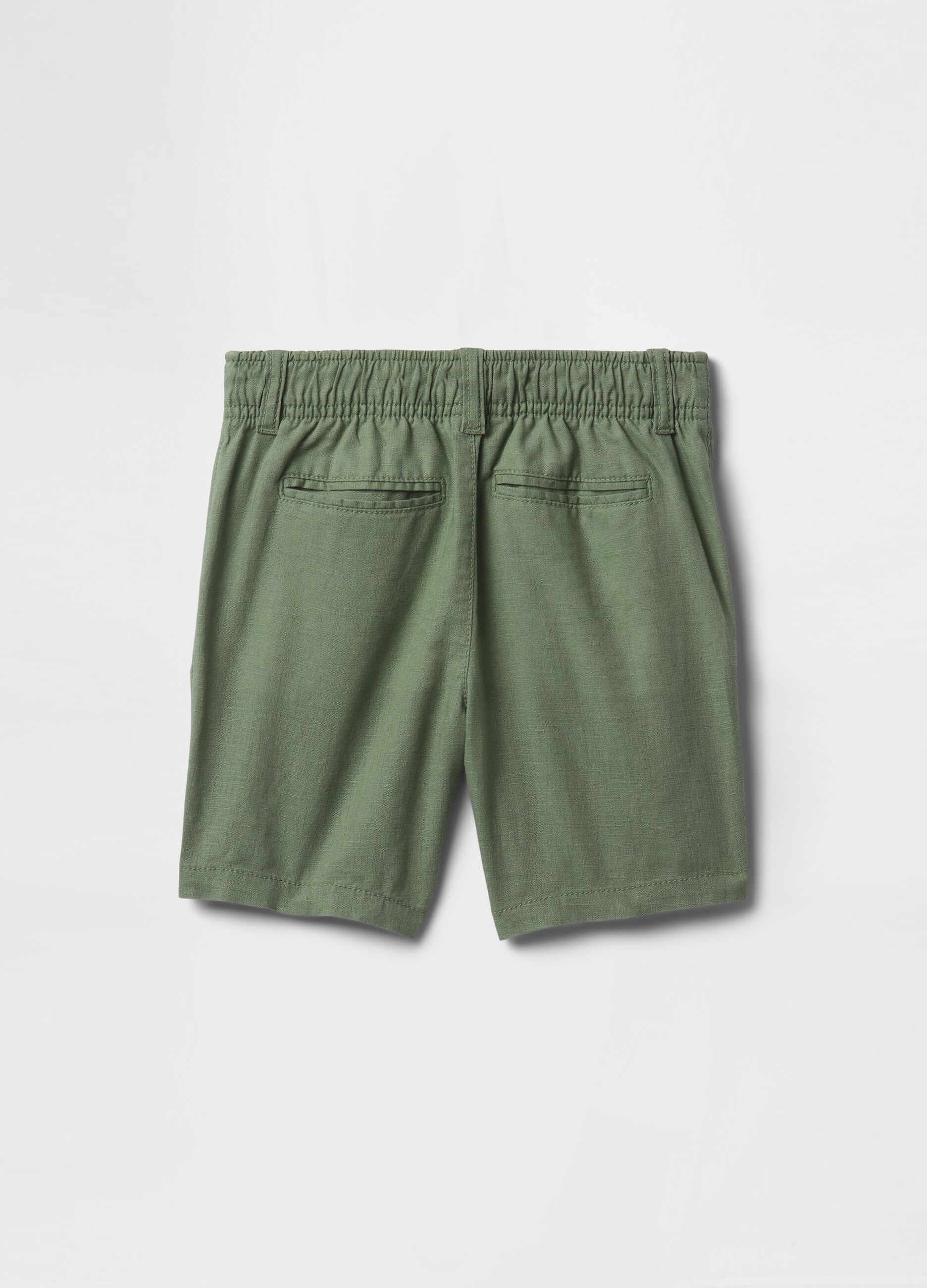 Shorts verde in lino e cotone GAP Kids_2