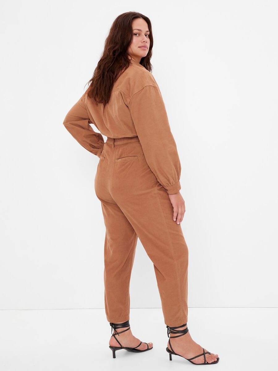 Tapered-fit corduroy trousers Woman_4
