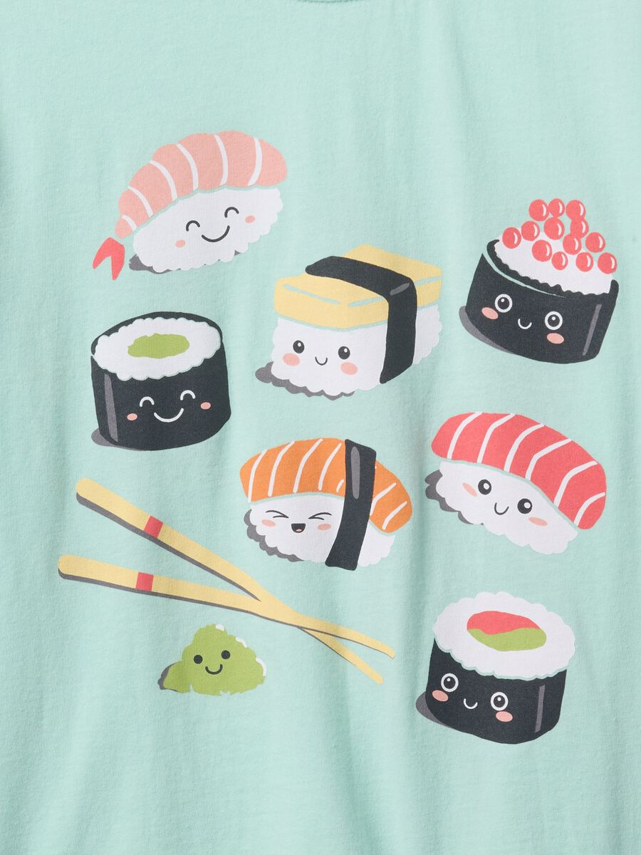 T-shirt con disegni di sushi in cotone GAP Kids Bambina_3