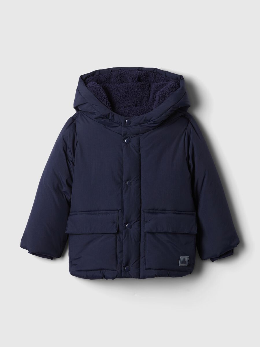 Piumino trapuntato con interno in sherpa Bimbo_0