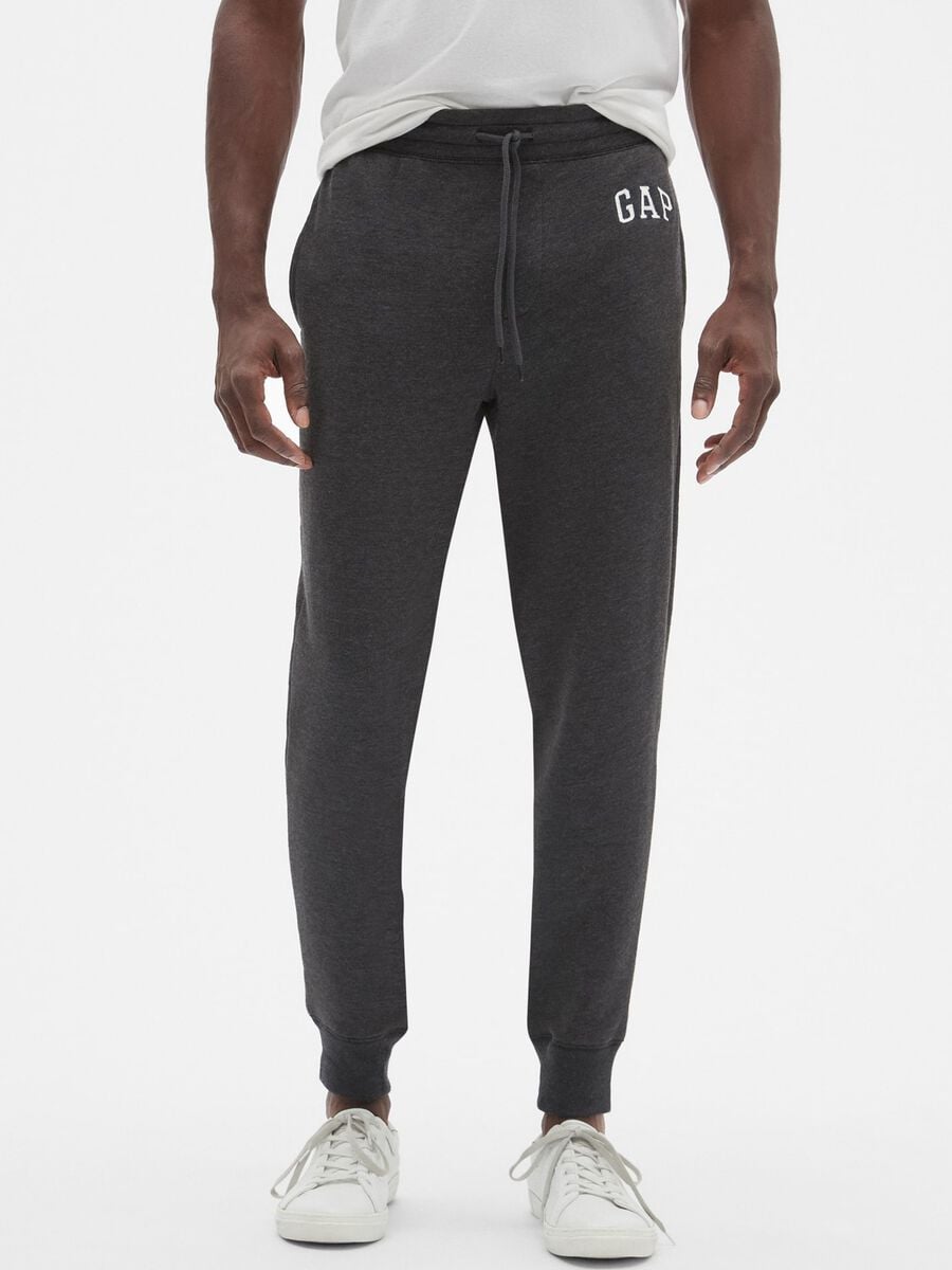Joggers in felpa con stampa logo Uomo_0