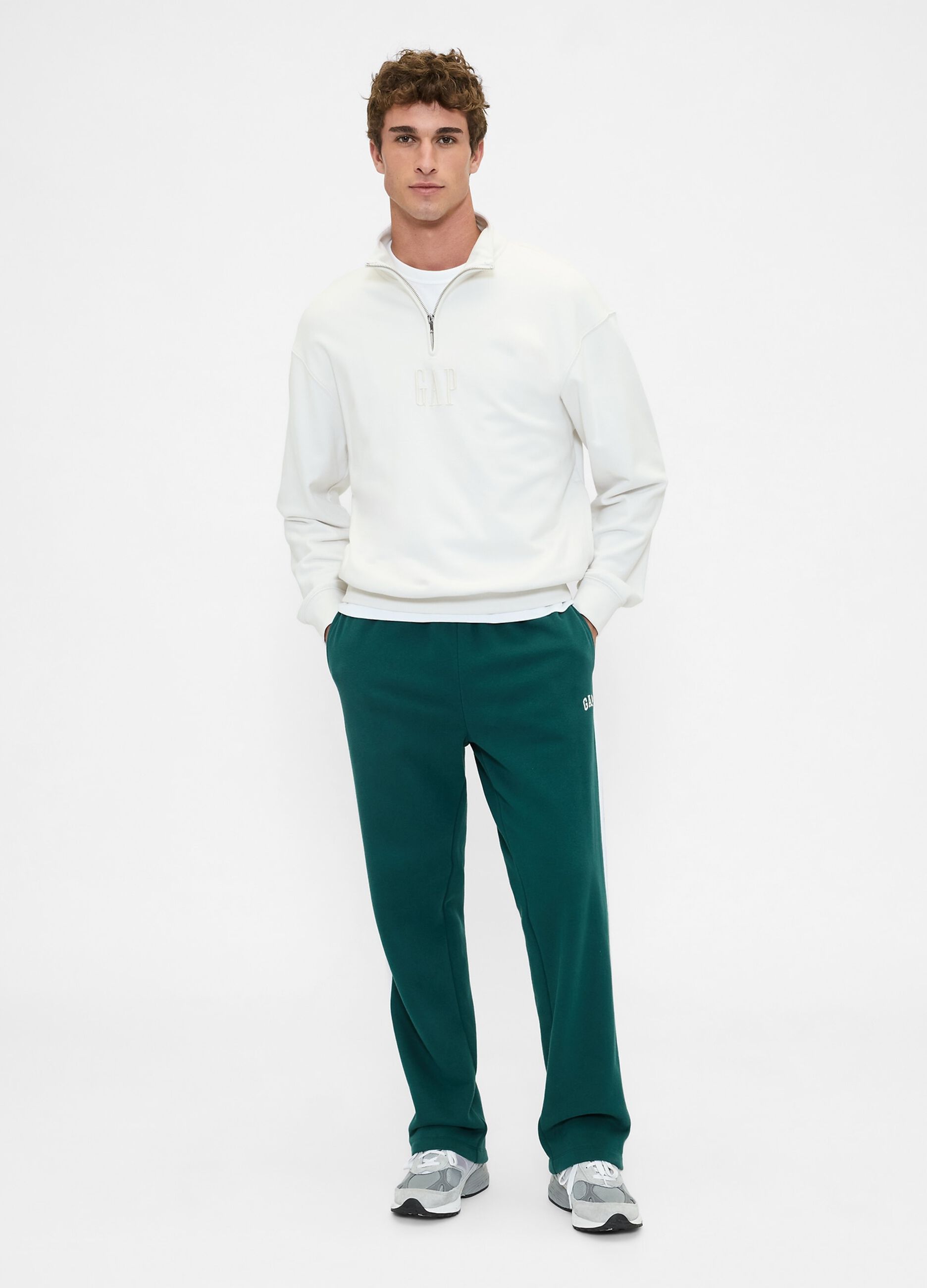 Pantaloni verdi in misto cotone