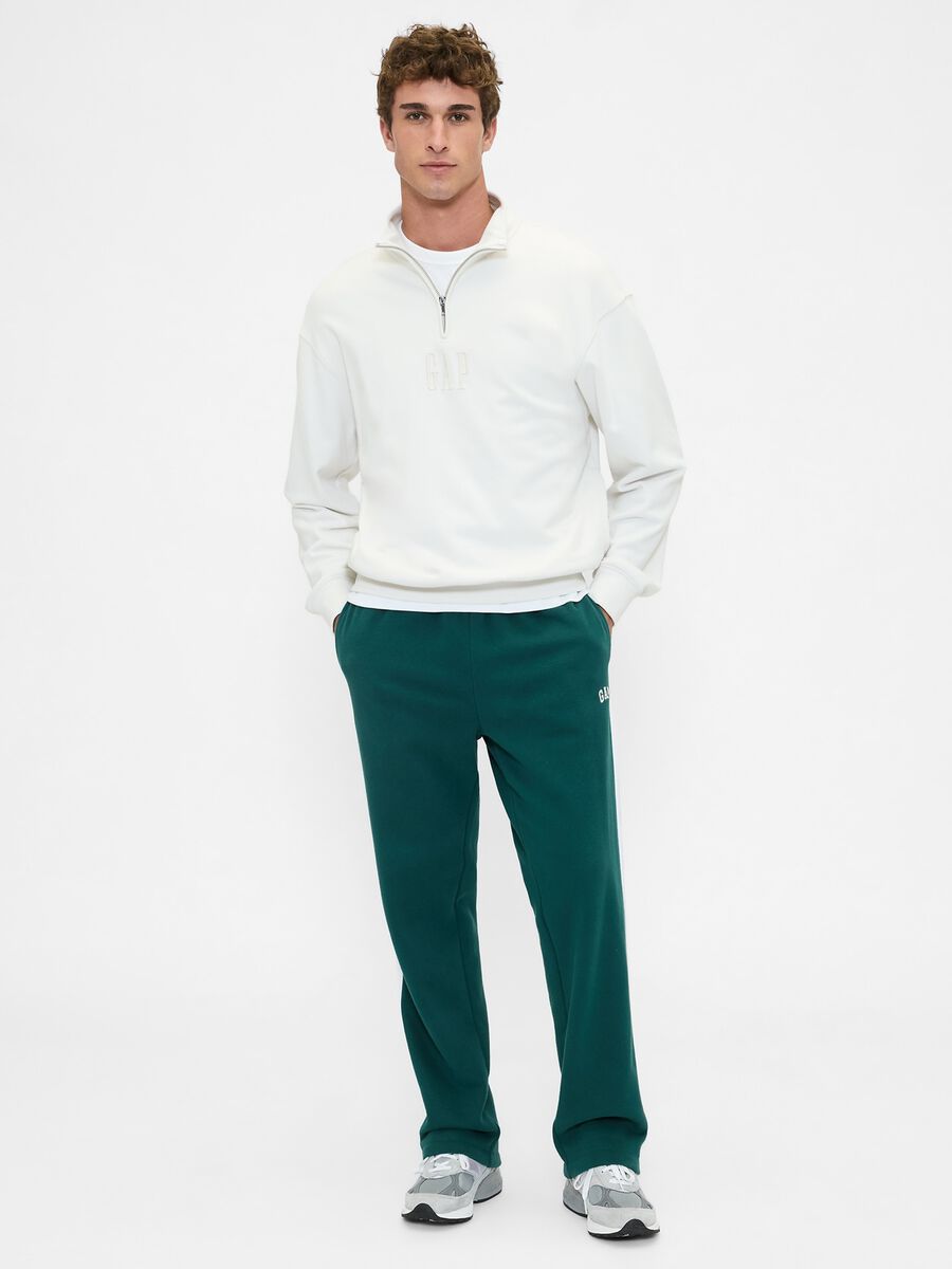 Pantaloni verdi in misto cotone Uomo_0