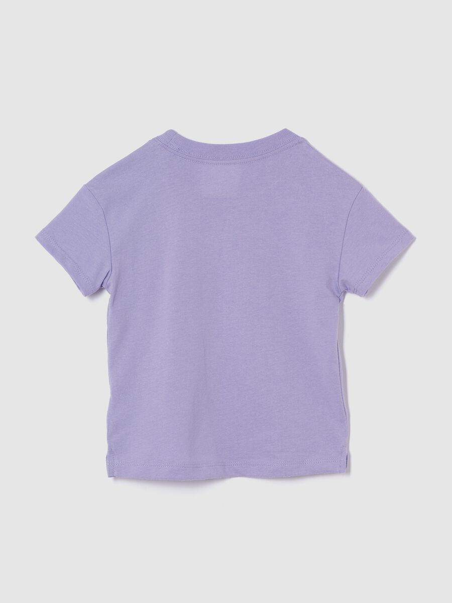 T-shirt viola con stampa cane e logo GAP Bimba_1
