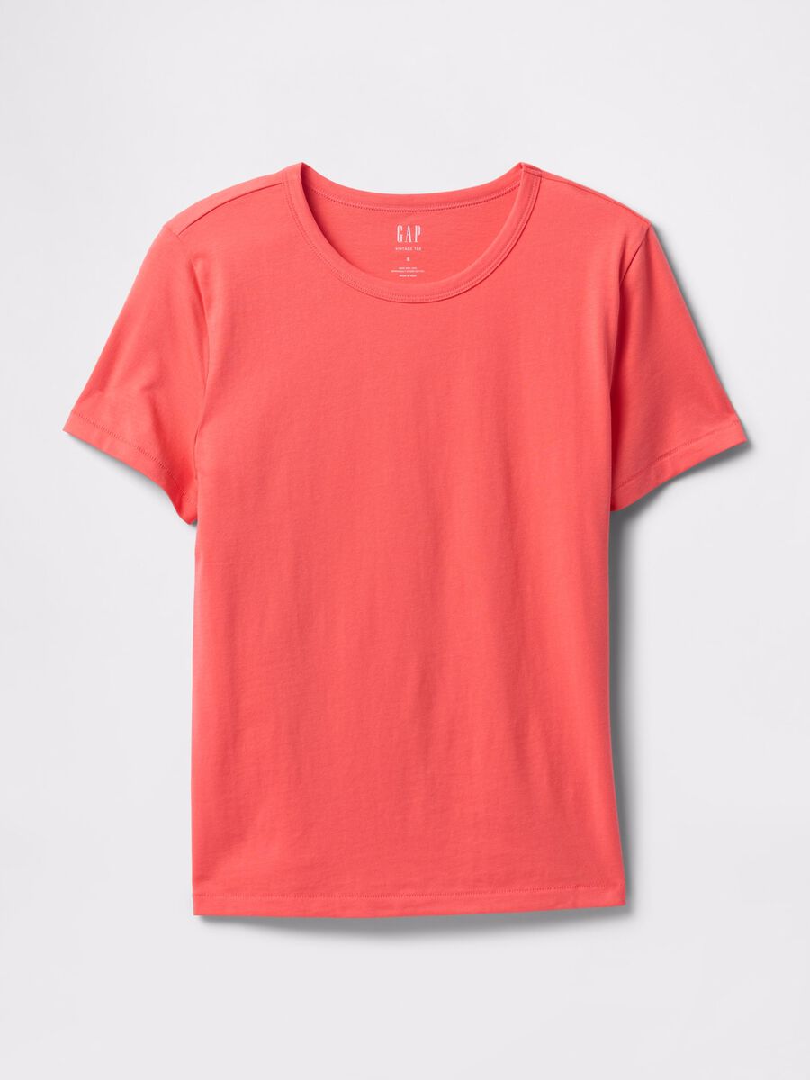 T-shirt a maniche corte arancione in puro cotone Gap Donna_3