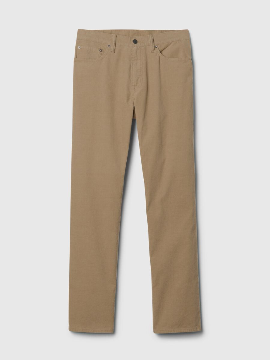 Straight-fit trousers in stretch corduroy Man_4