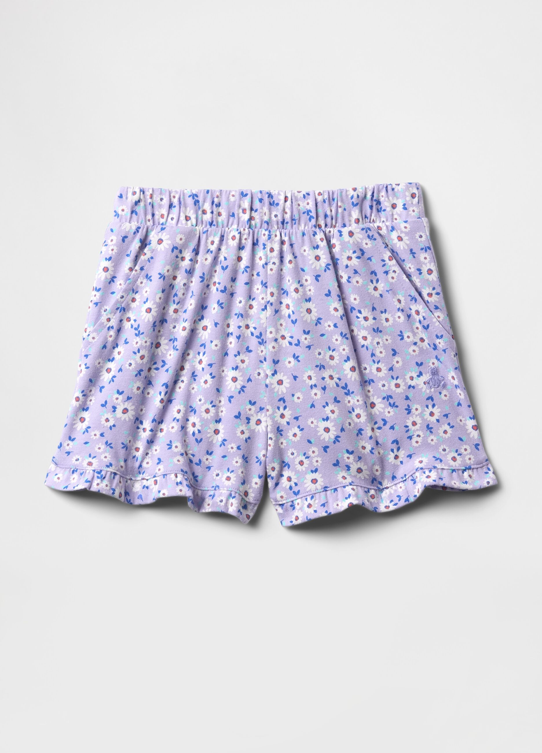 Pantaloncini viola a fiori primavera estate 2025