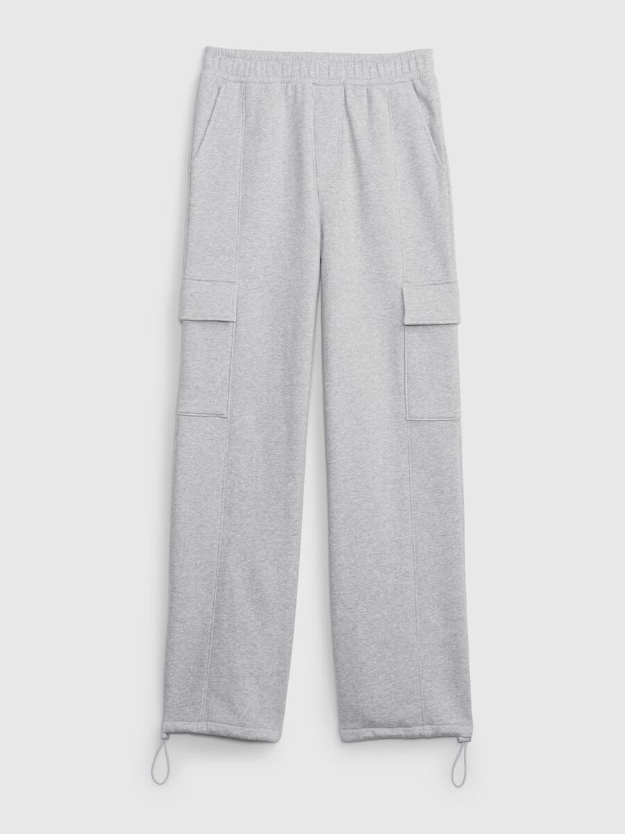 Cargo joggers in fleece with drawstring Woman_5