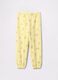 Joggers con coulisse stampa ciliegie e ricamo logo_1