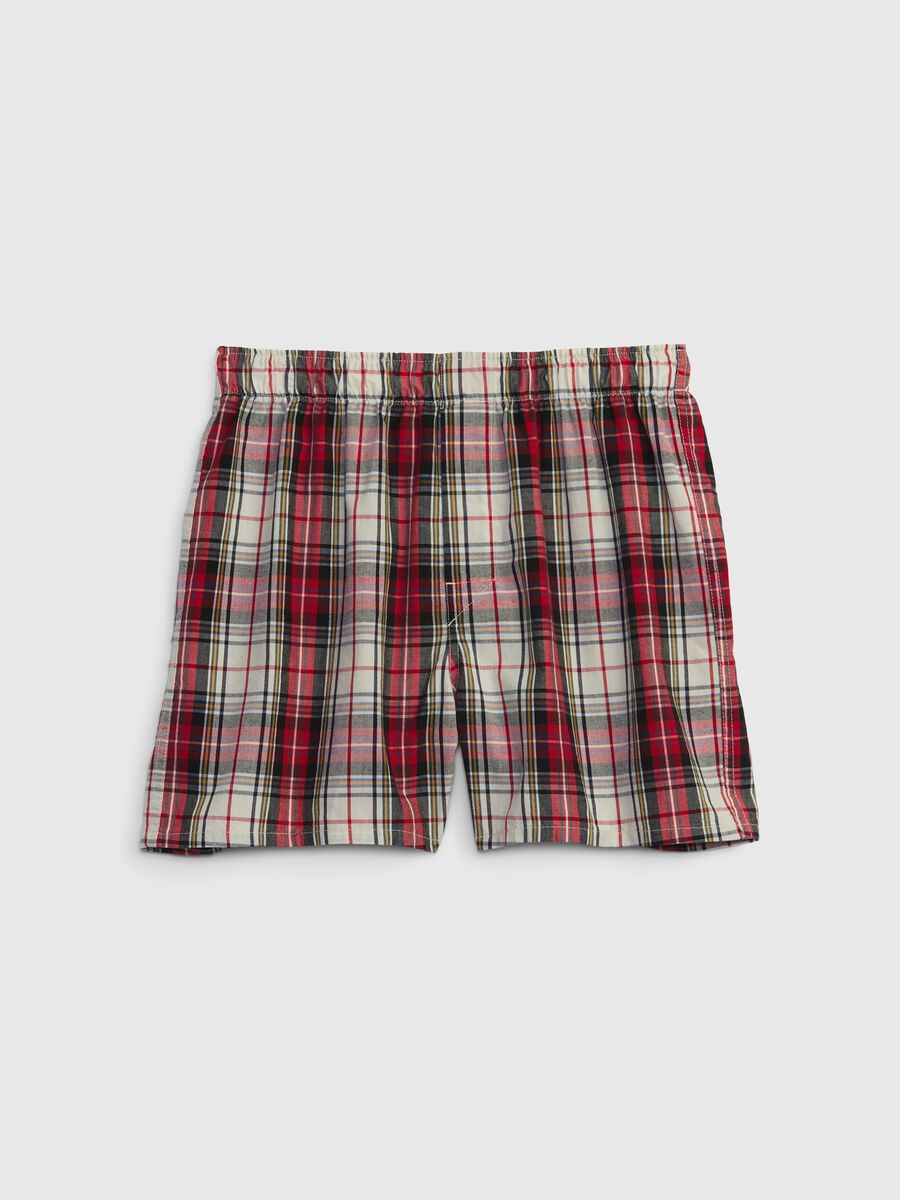 Cotton boxer shorts with check pattern Man_0
