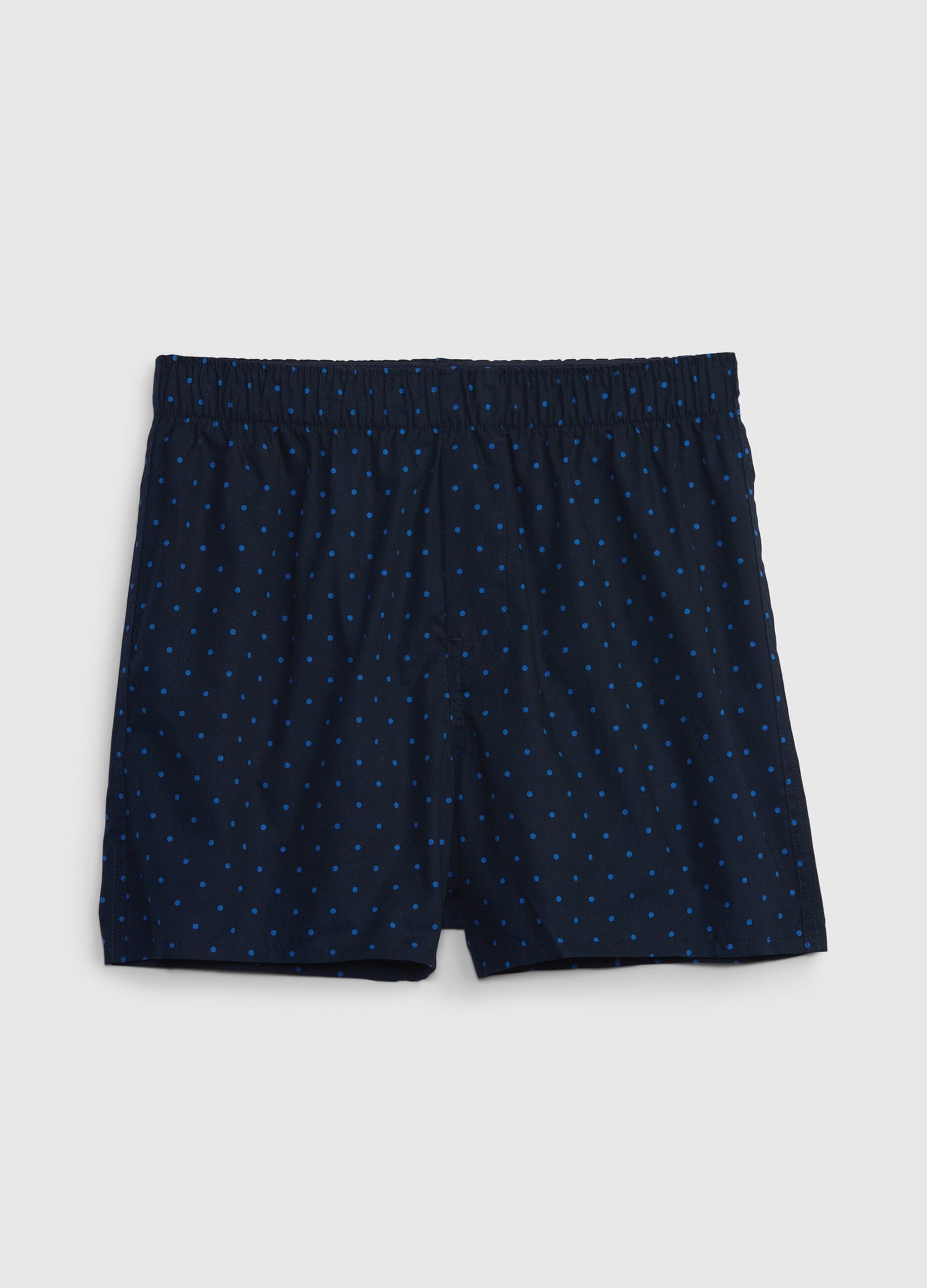 Boxer shorts in polka dot poplin