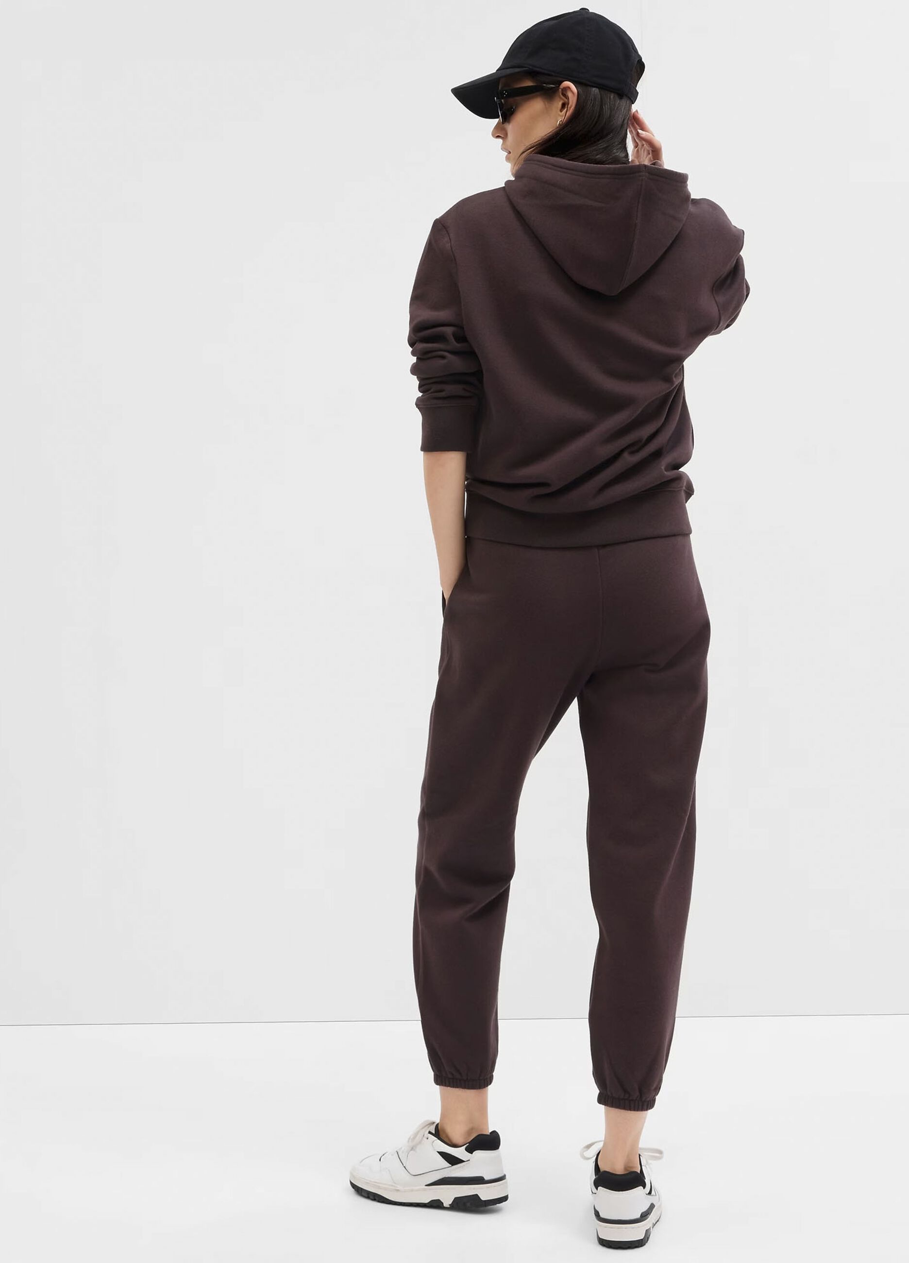 Joggers in felpa con ricamo logo_1