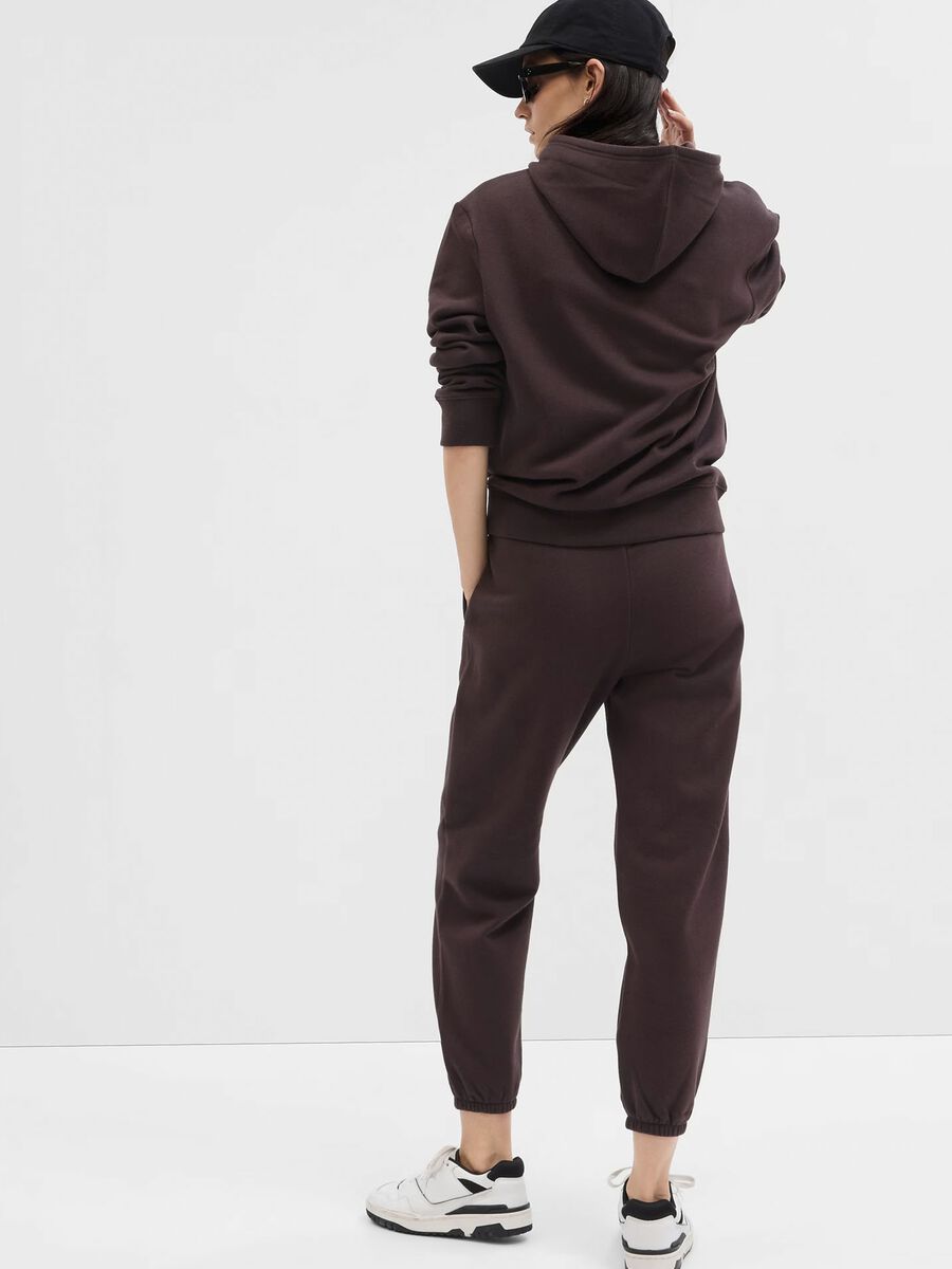 Joggers in felpa con ricamo logo Donna_1